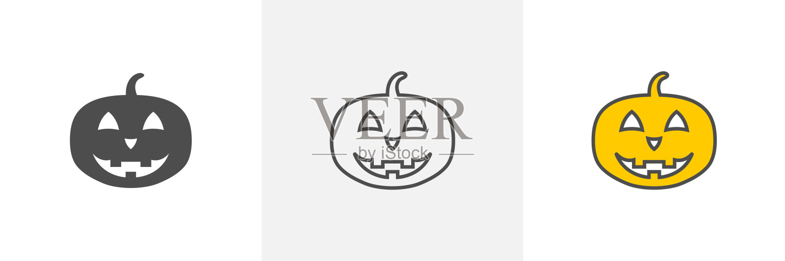 简单的南瓜图标矢量图，南瓜标志插画图片素材