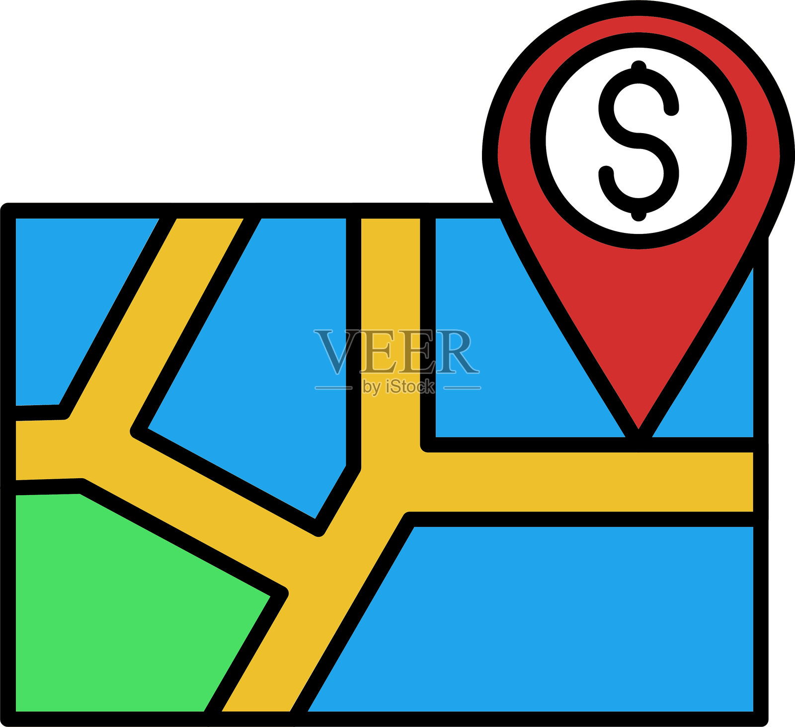 现金点线填充图标设计插画图片素材