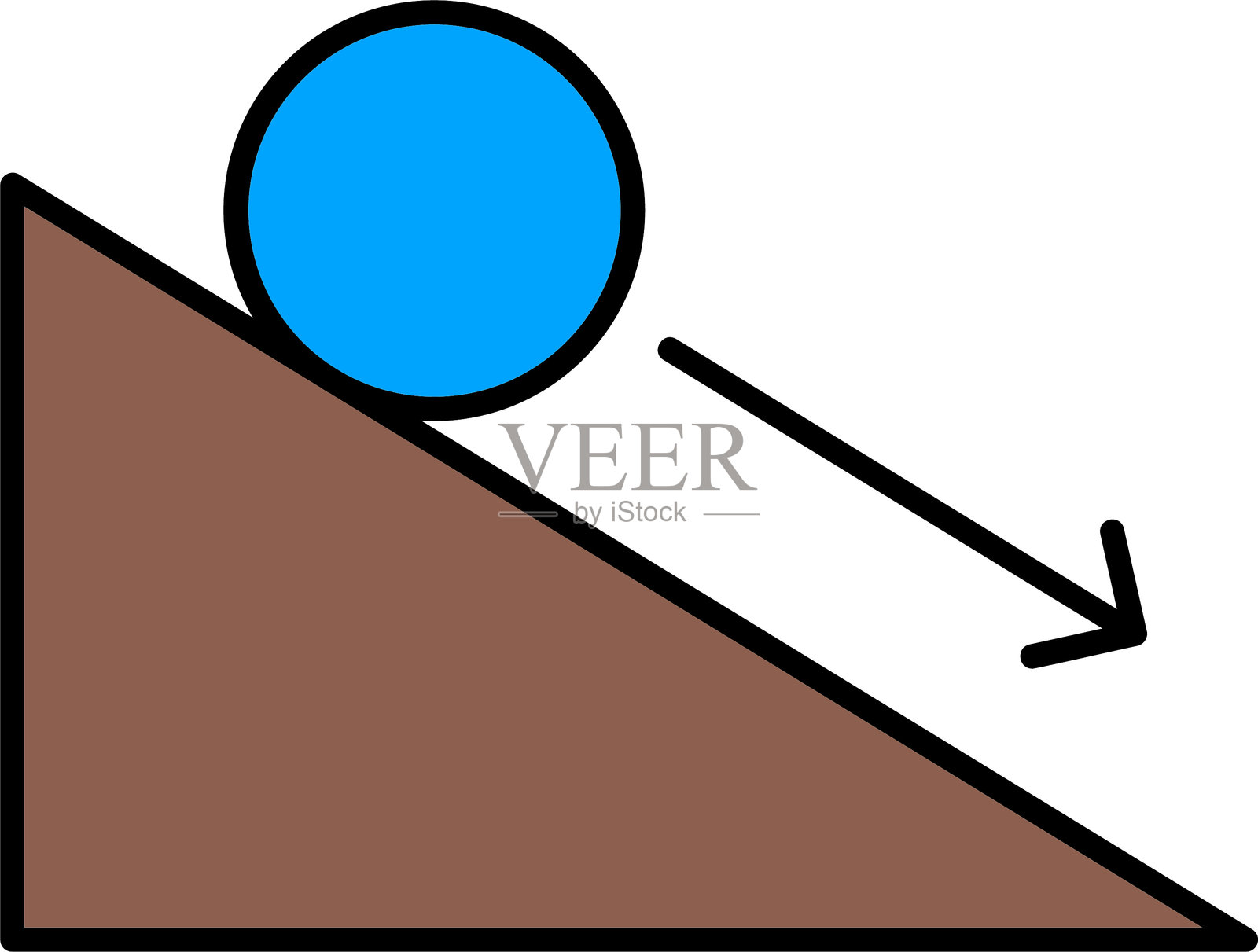 下坡线路填充图标设计插画图片素材