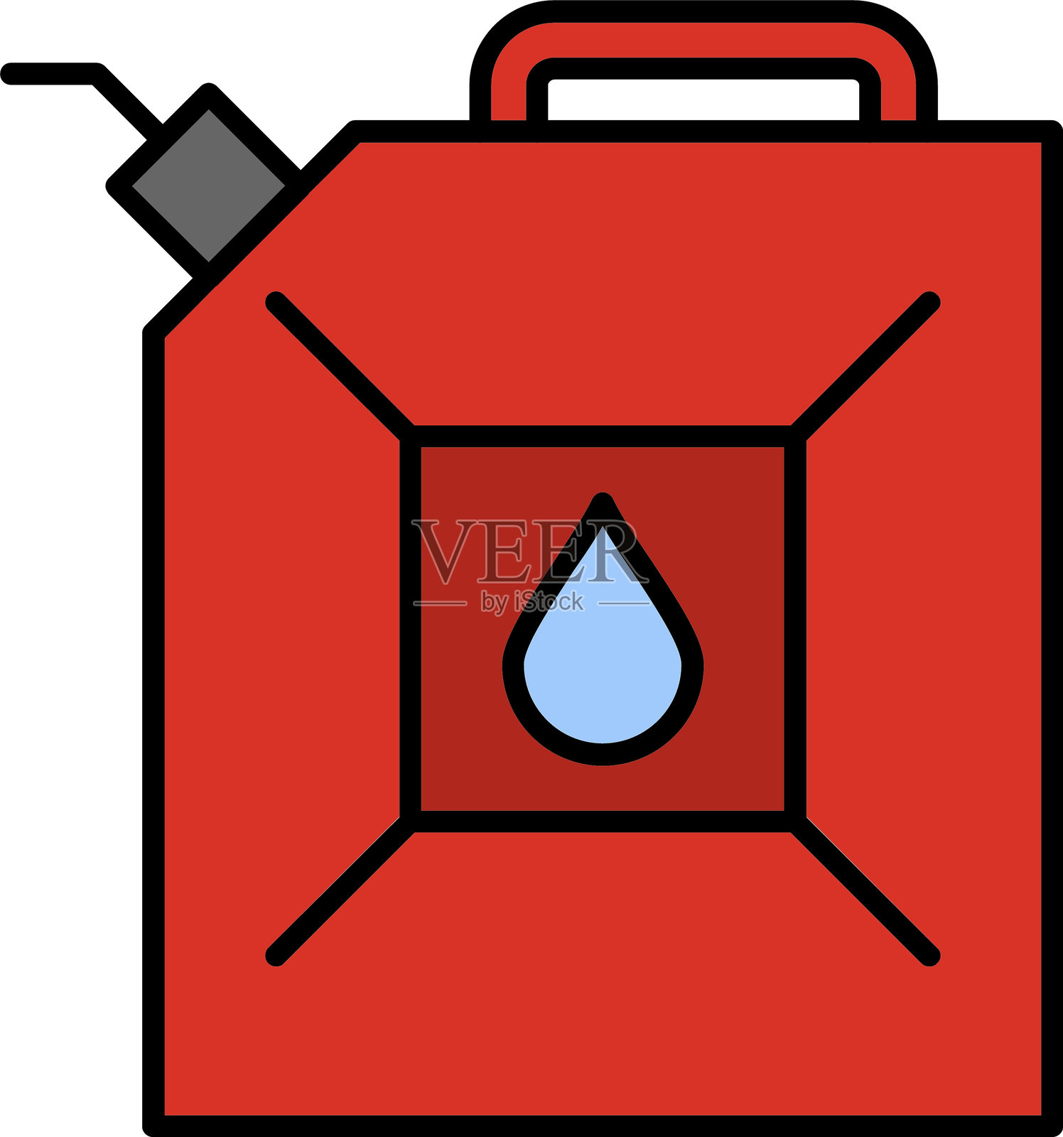 油罐线条填充图标设计插画图片素材