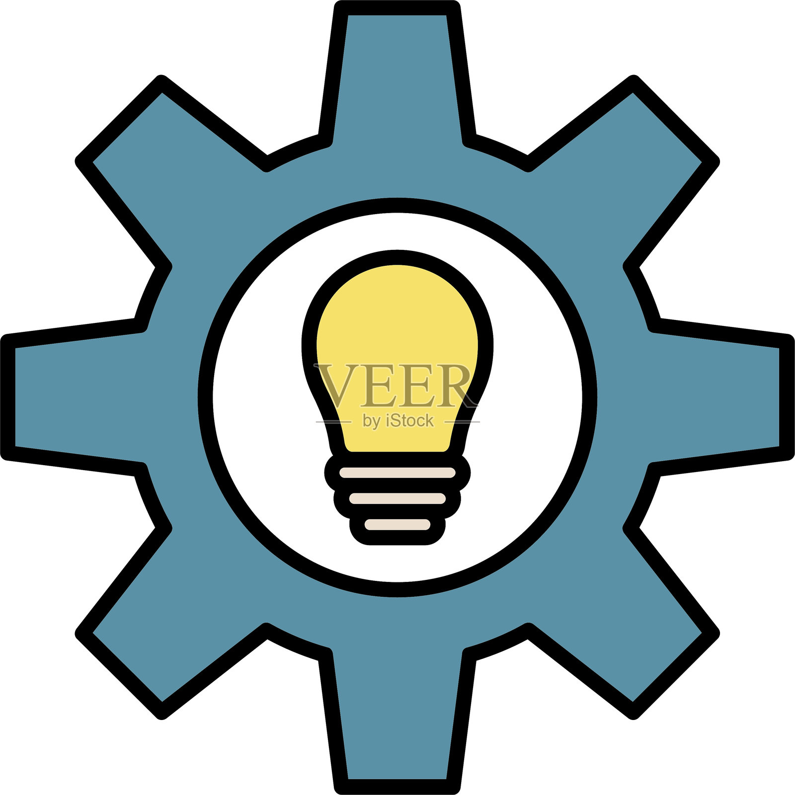 创意线条填充图标设计插画图片素材