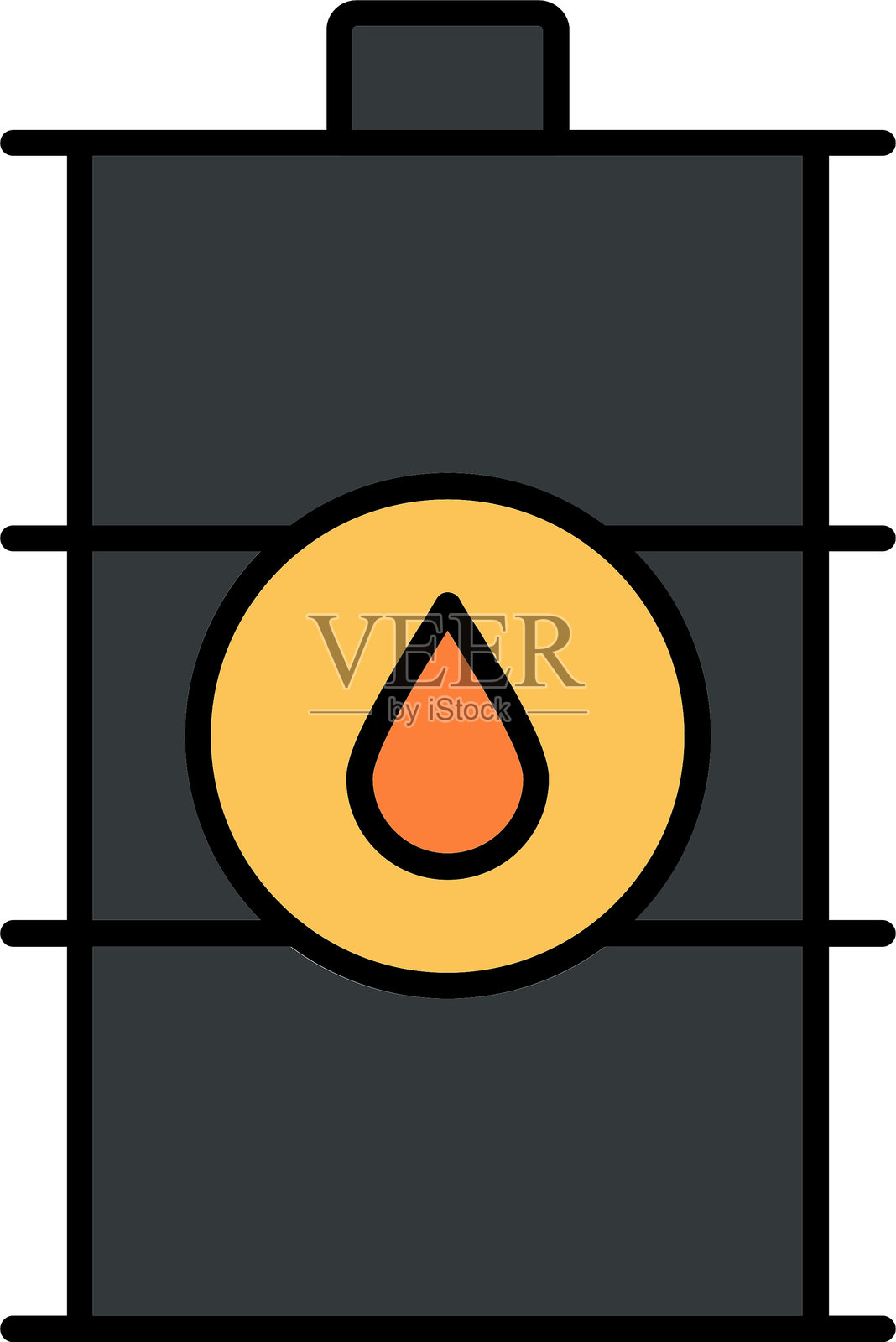 桶线填充图标设计插画图片素材