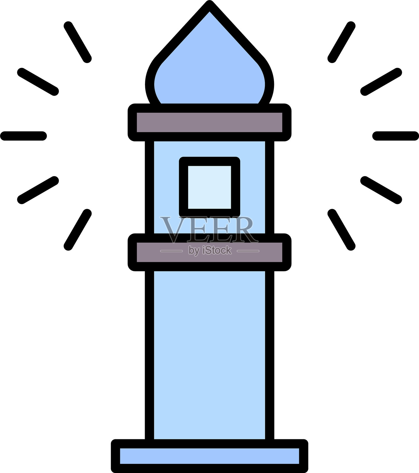 阿赞线填充图标设计插画图片素材