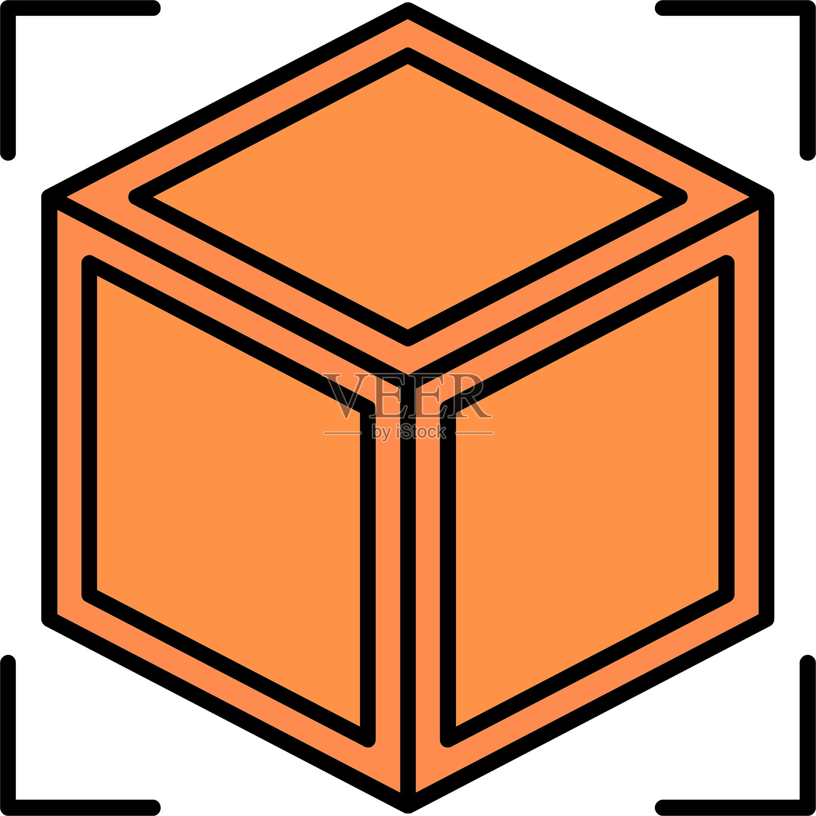 3D线条填充图标设计插画图片素材