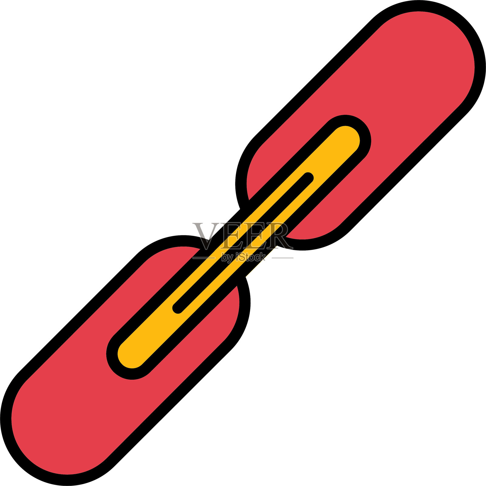 链接线填充图标设计插画图片素材