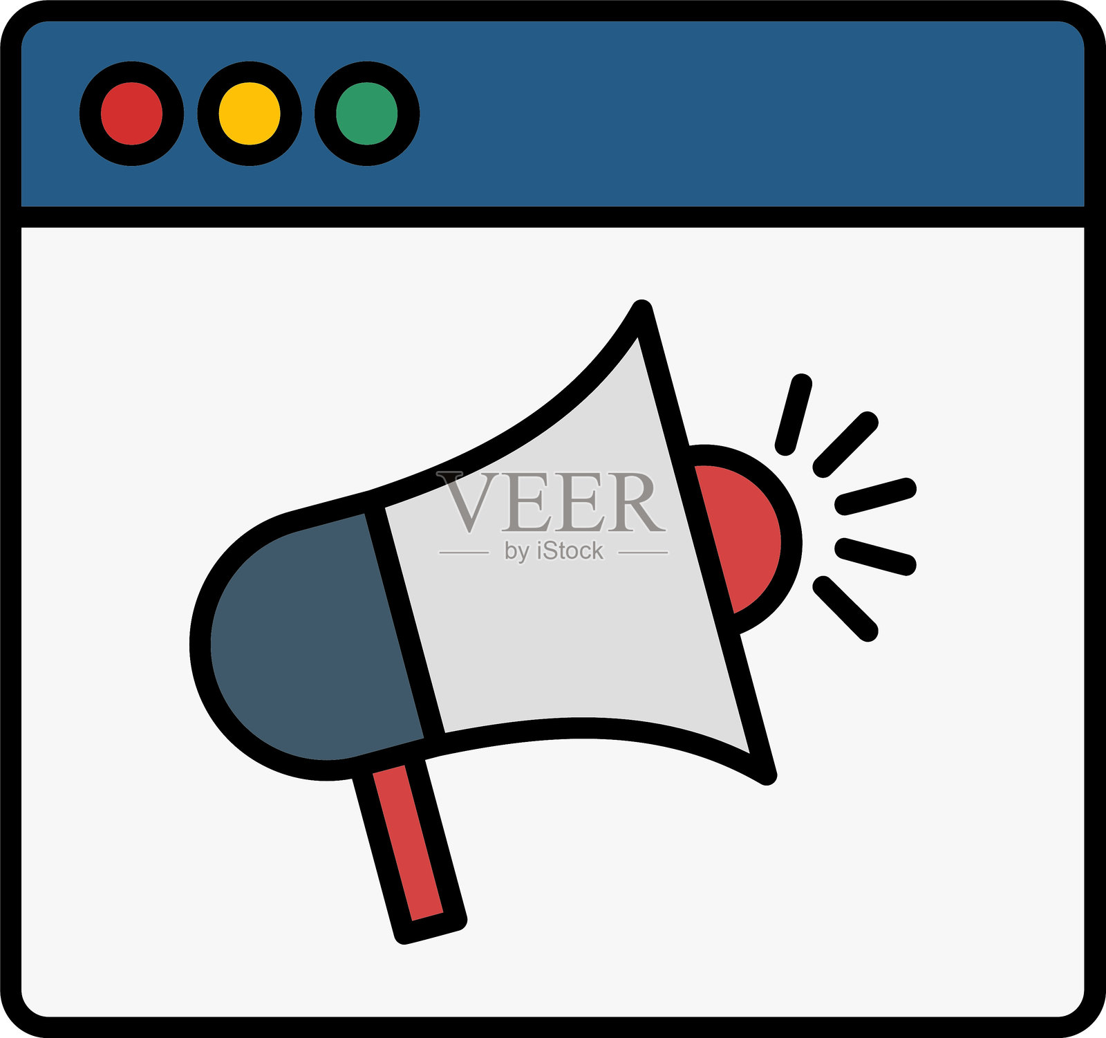 广告线条填充图标设计插画图片素材