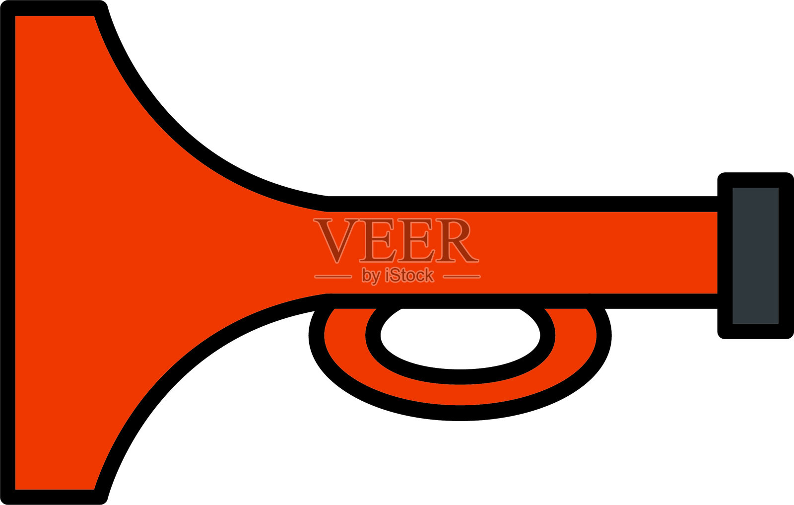 喇叭线条填充图标设计插画图片素材