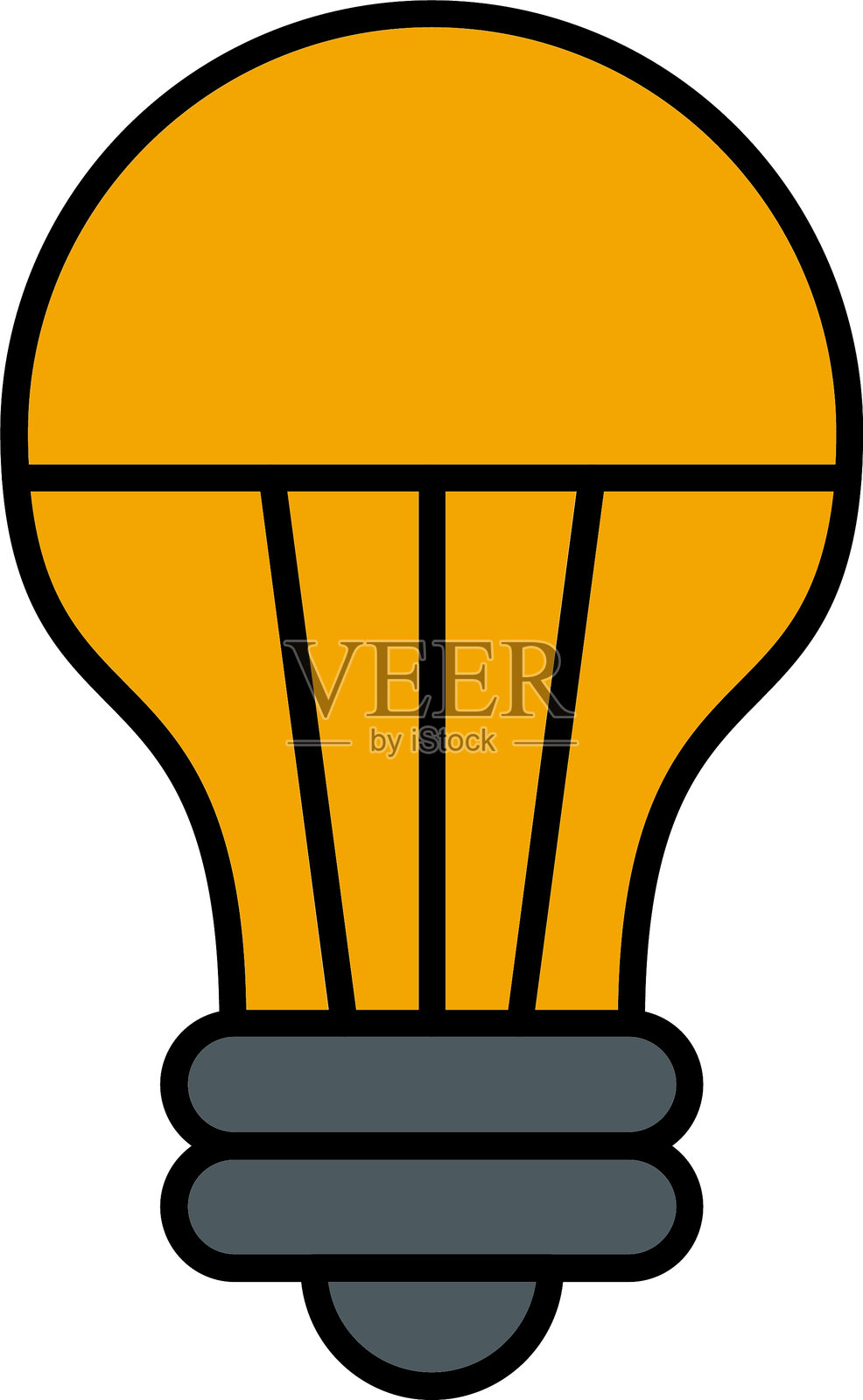 LED灯线填充图标设计插画图片素材