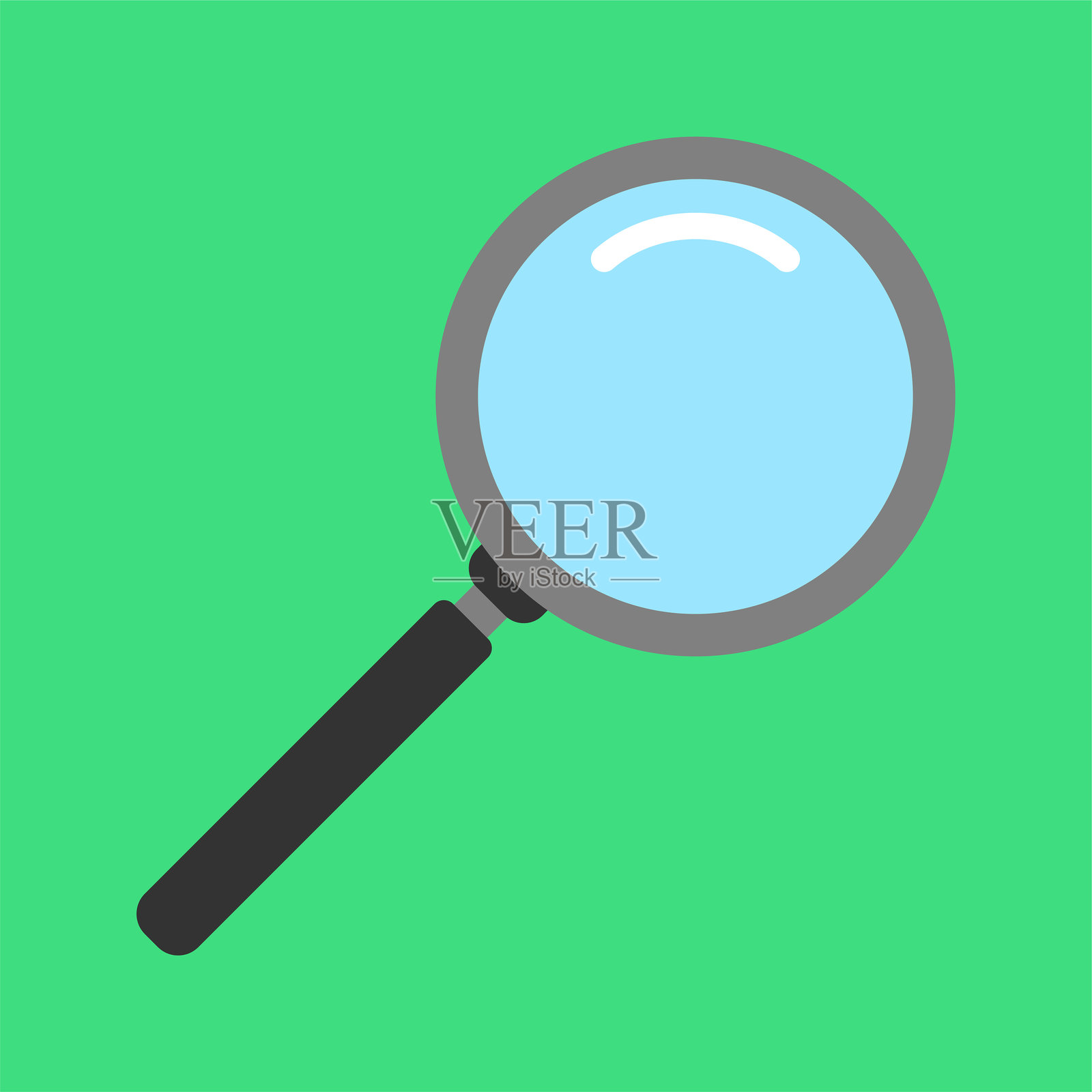 放大镜图标。插画图片素材