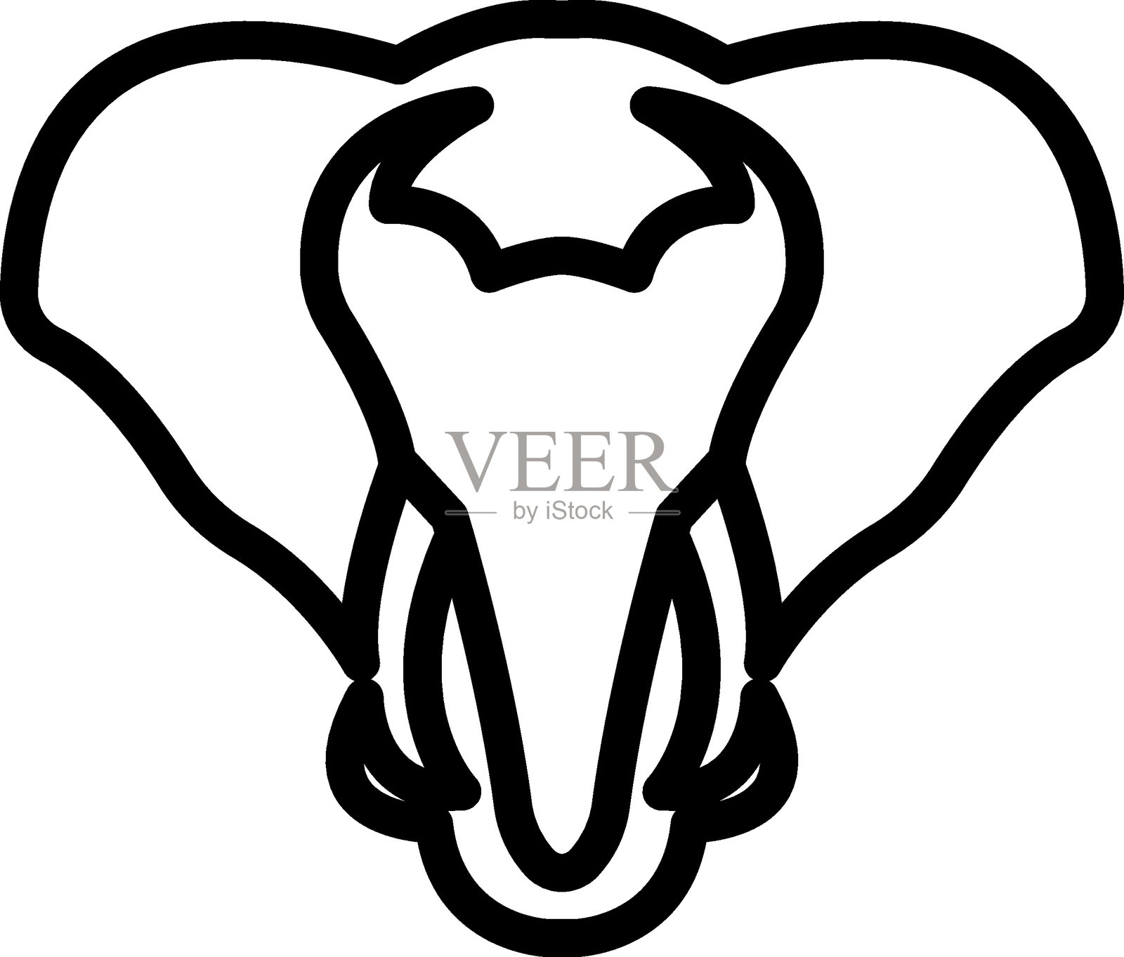 战争大象矢量设计图标风格插画图片素材