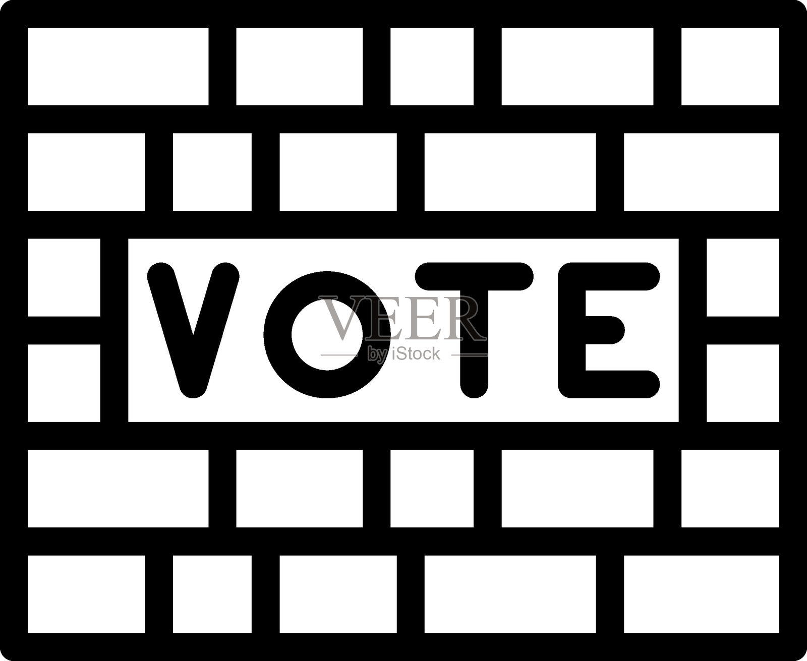 投票涂鸦矢量设计图标风格插画图片素材