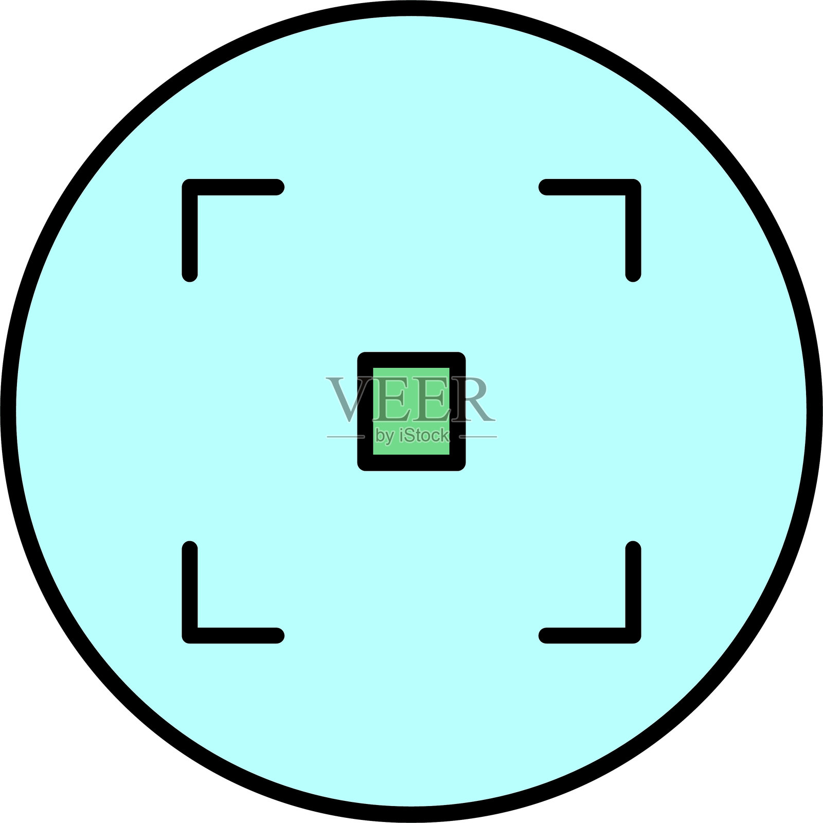 聚焦线填充图标设计插画图片素材