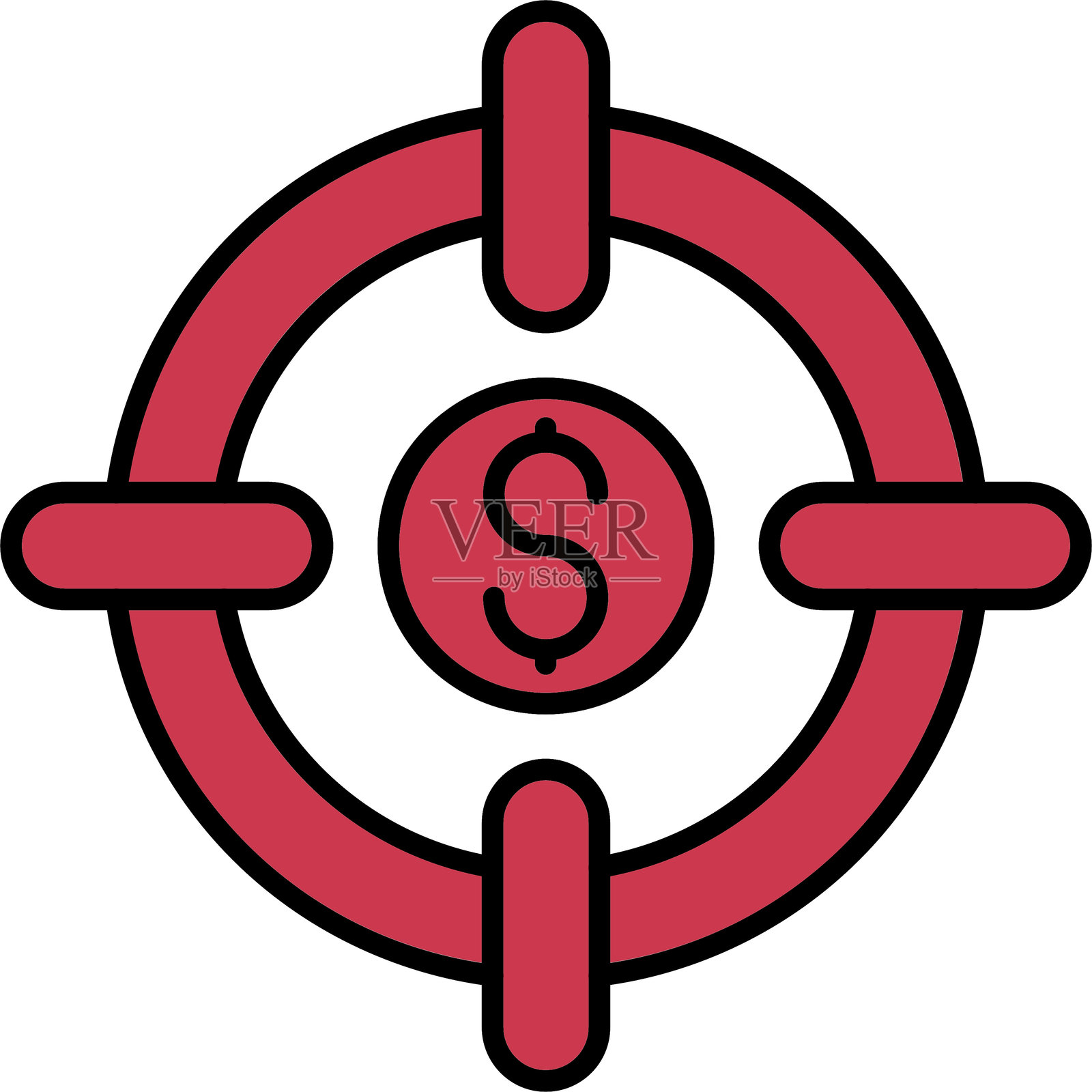 目标线填充图标设计插画图片素材