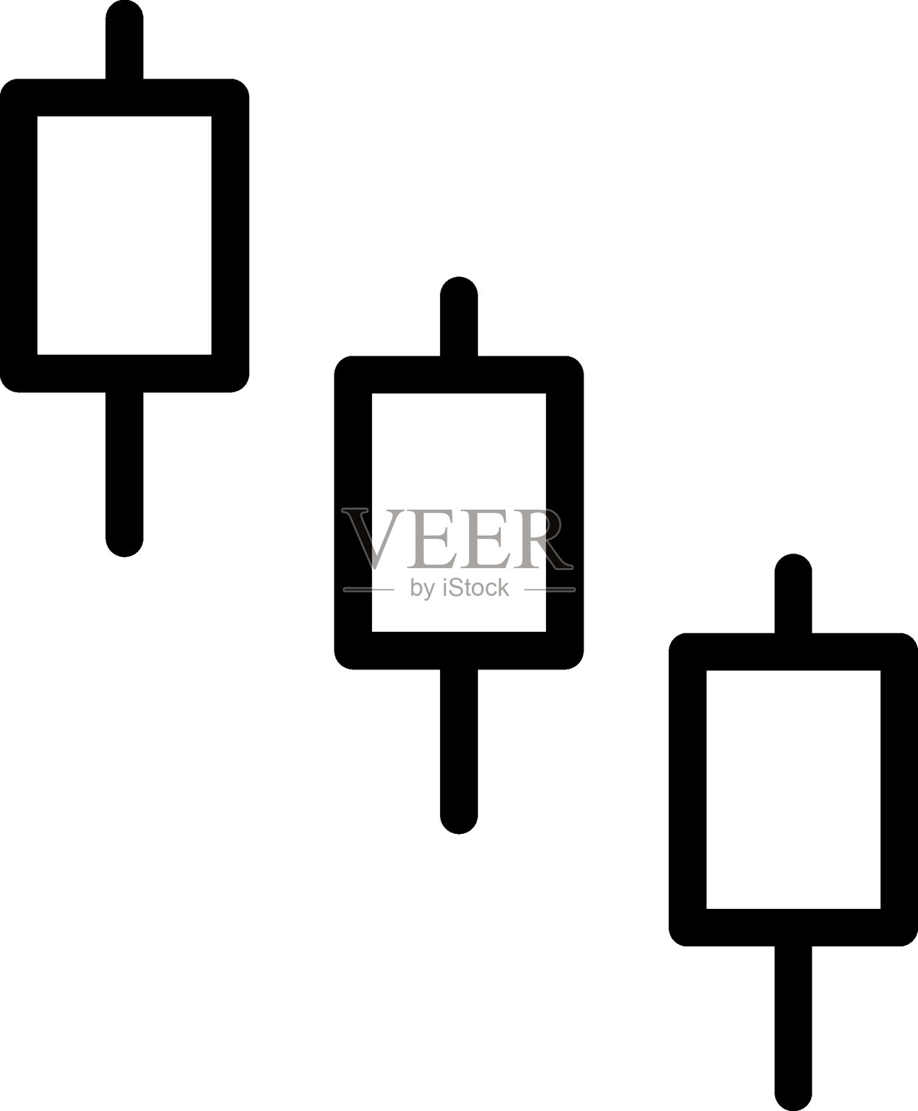 三名白色士兵矢量设计图标风格插画图片素材