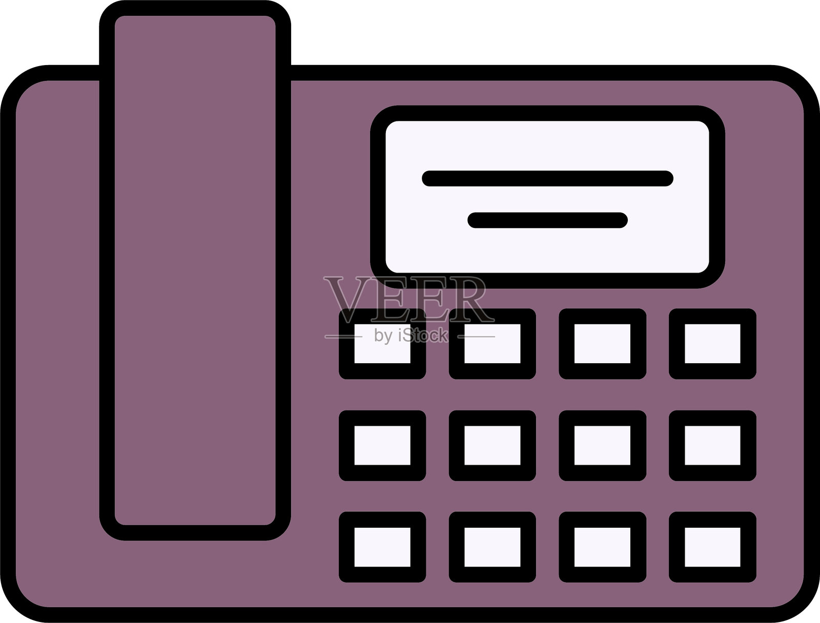 电话线填充图标设计插画图片素材