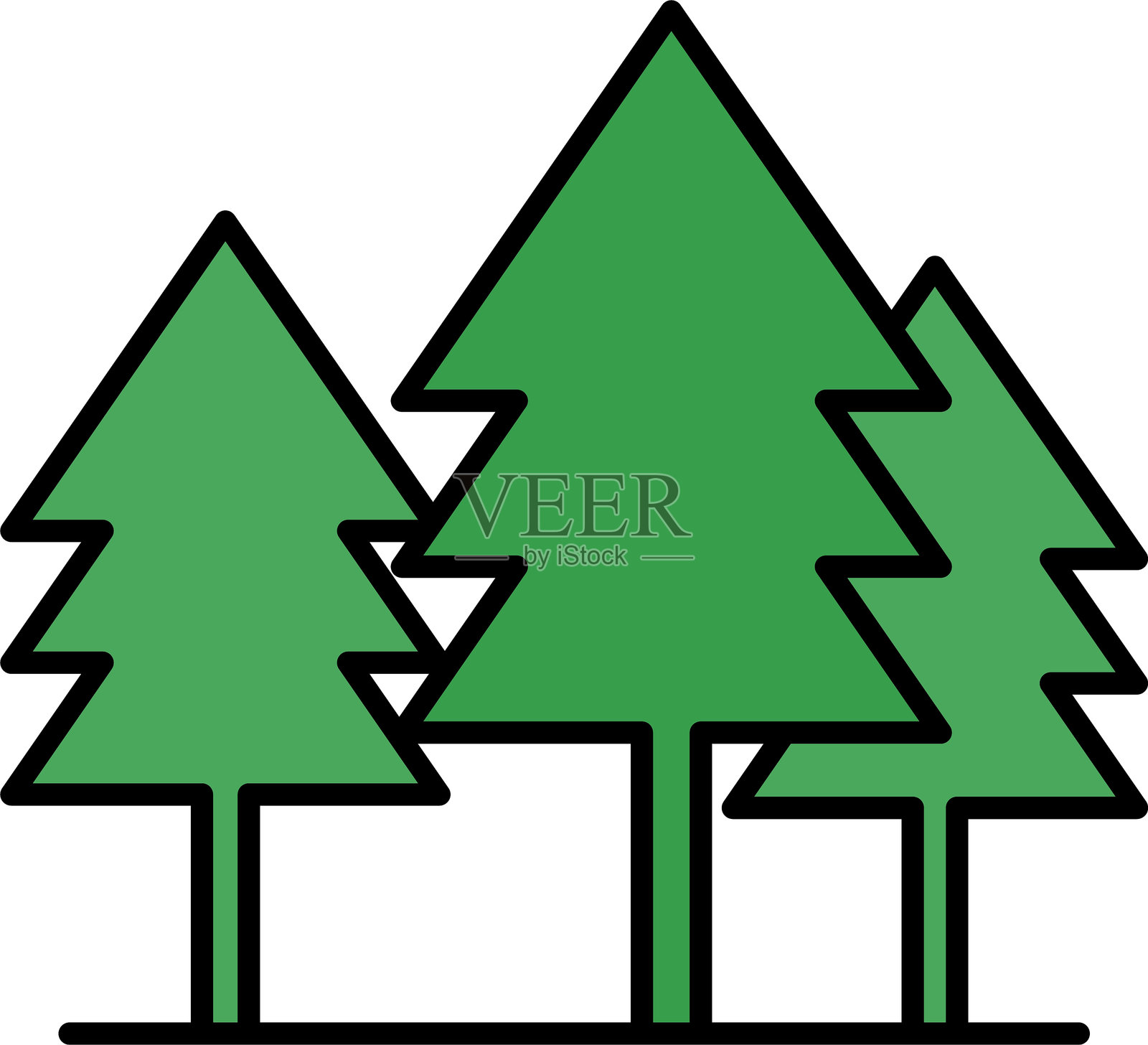 树线填充图标设计插画图片素材