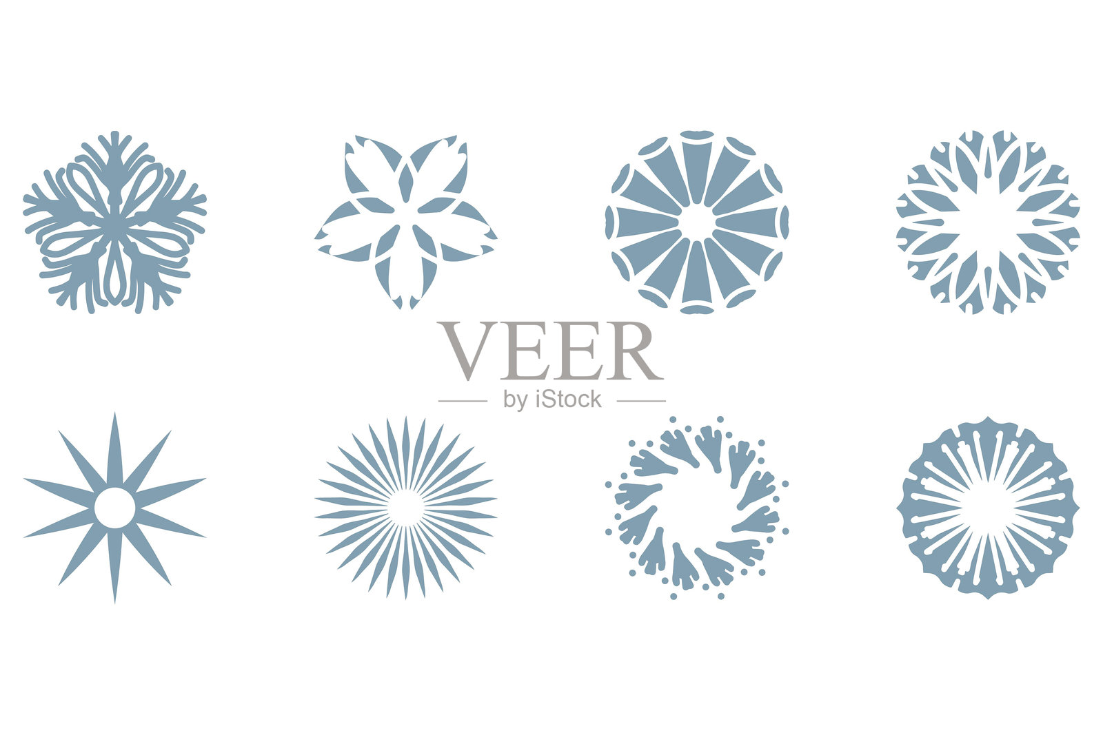 装饰性图案形状图标集插画图片素材