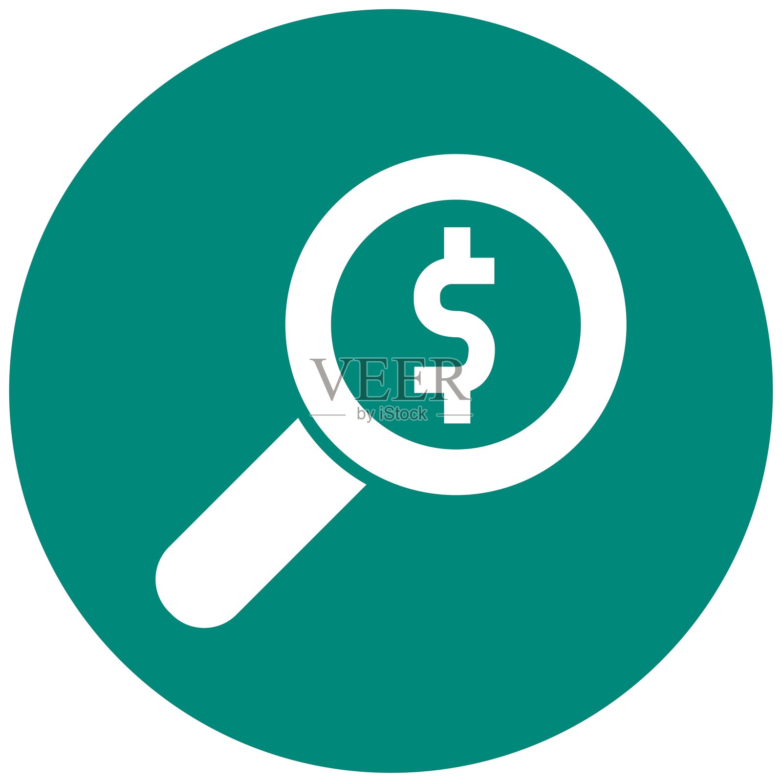 放大镜矢量图标设计插图插画图片素材