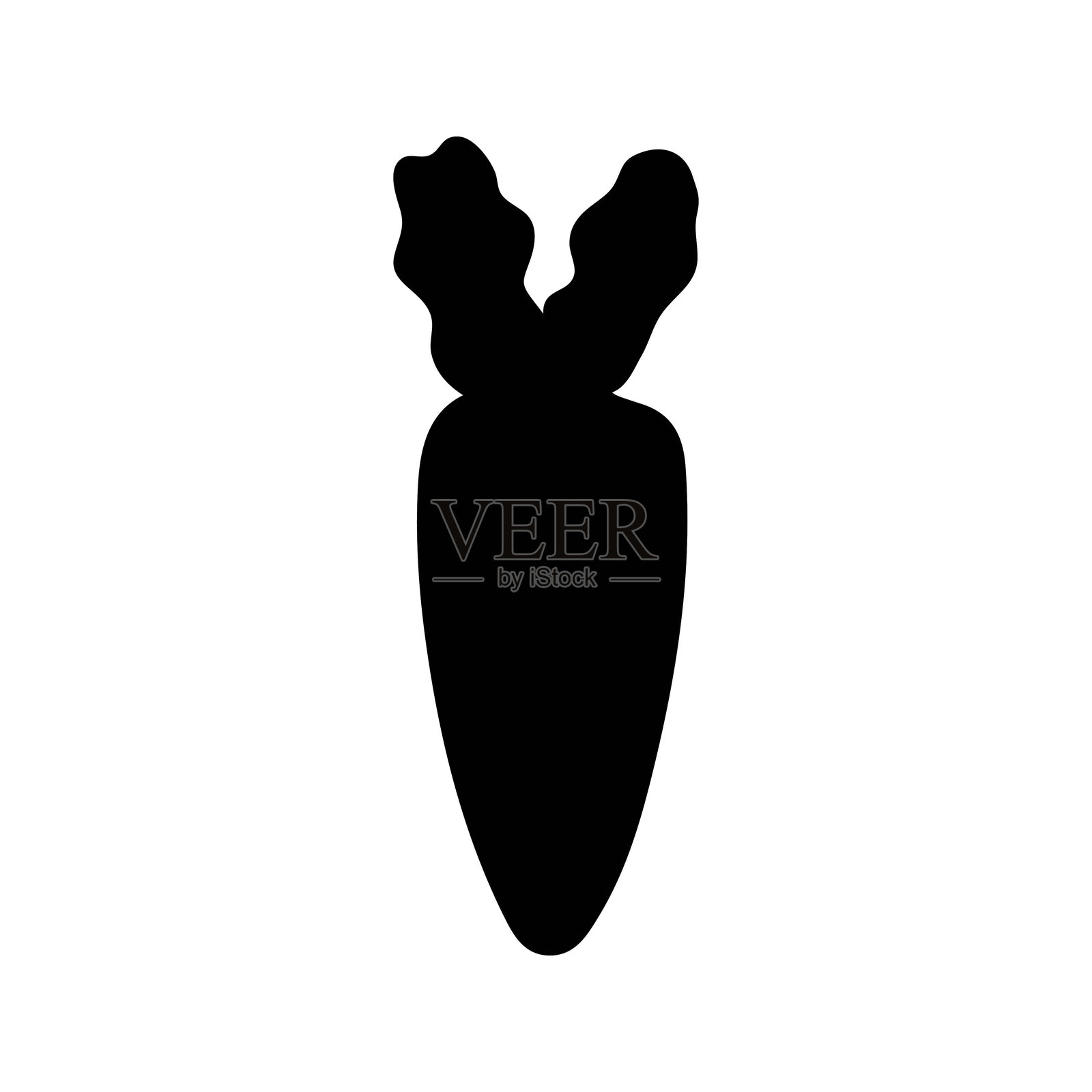 简单的胡萝卜轮廓。蔬菜矢量图插画图片素材