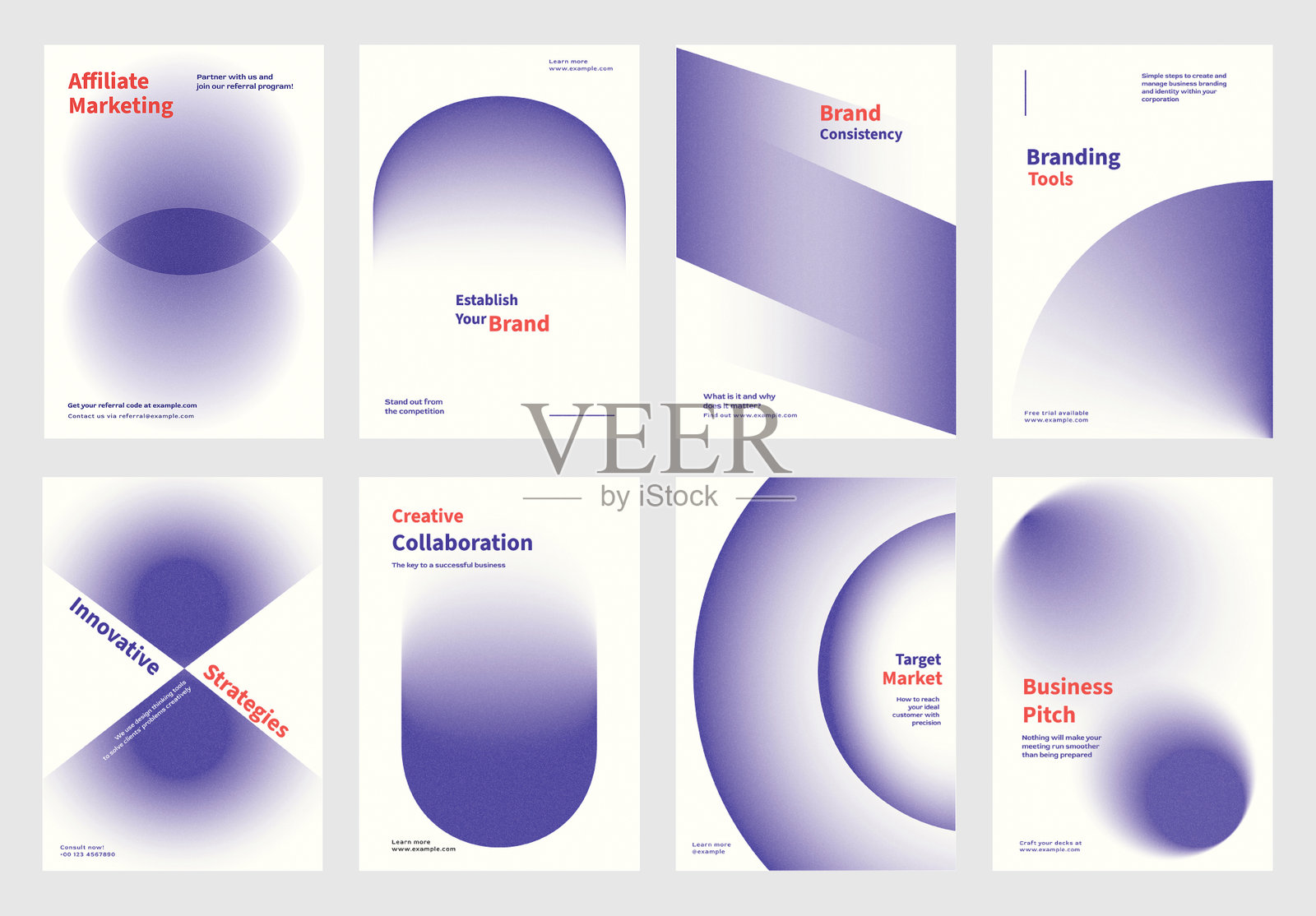 创意设计商业营销海报模板矢量套件。插画图片素材