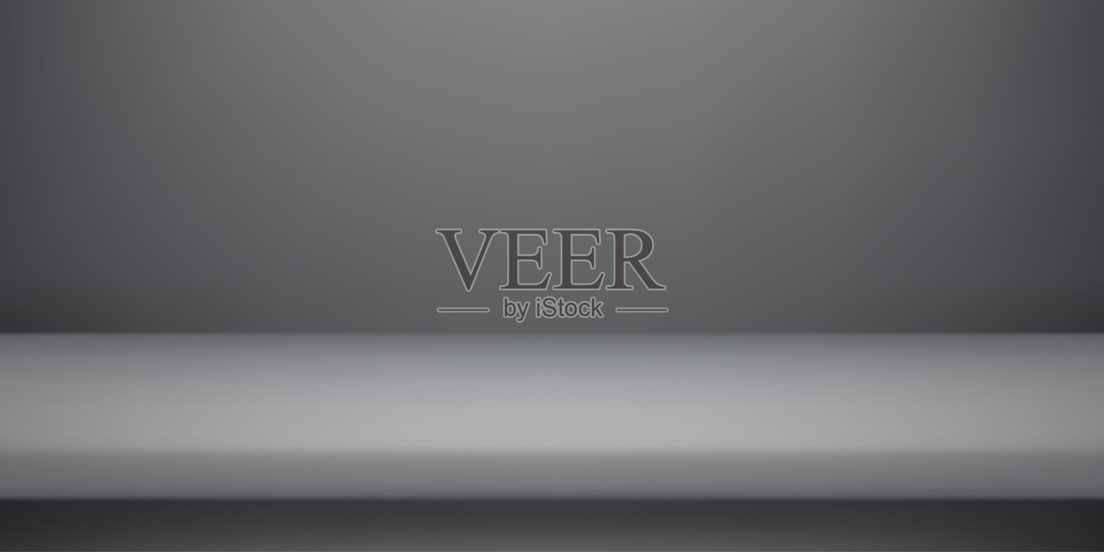 空旷的灰色和黑色工作室背景。矢量插图。插画图片素材