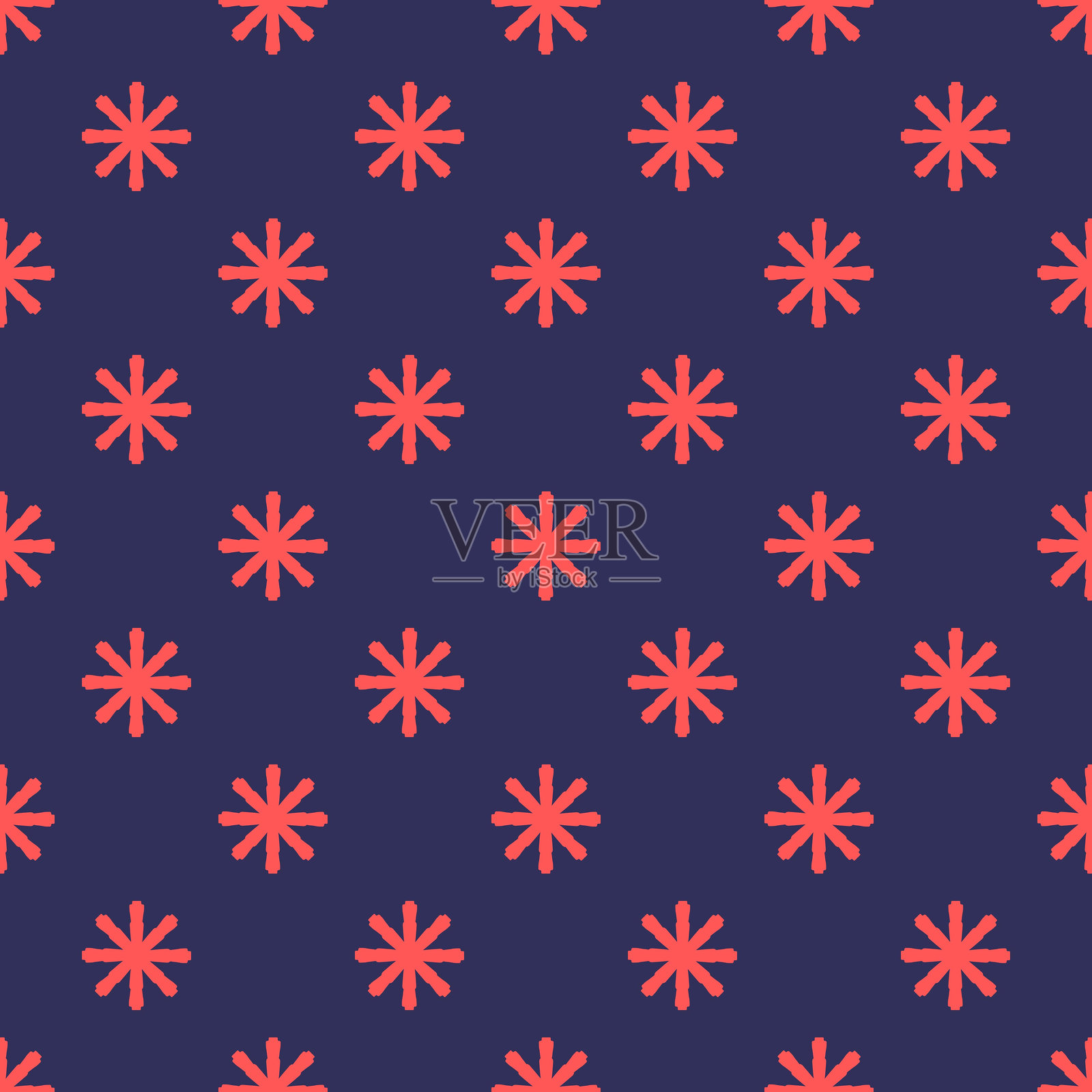 平面风格的花卉图案设计，适用于纺织或印刷行业插画图片素材