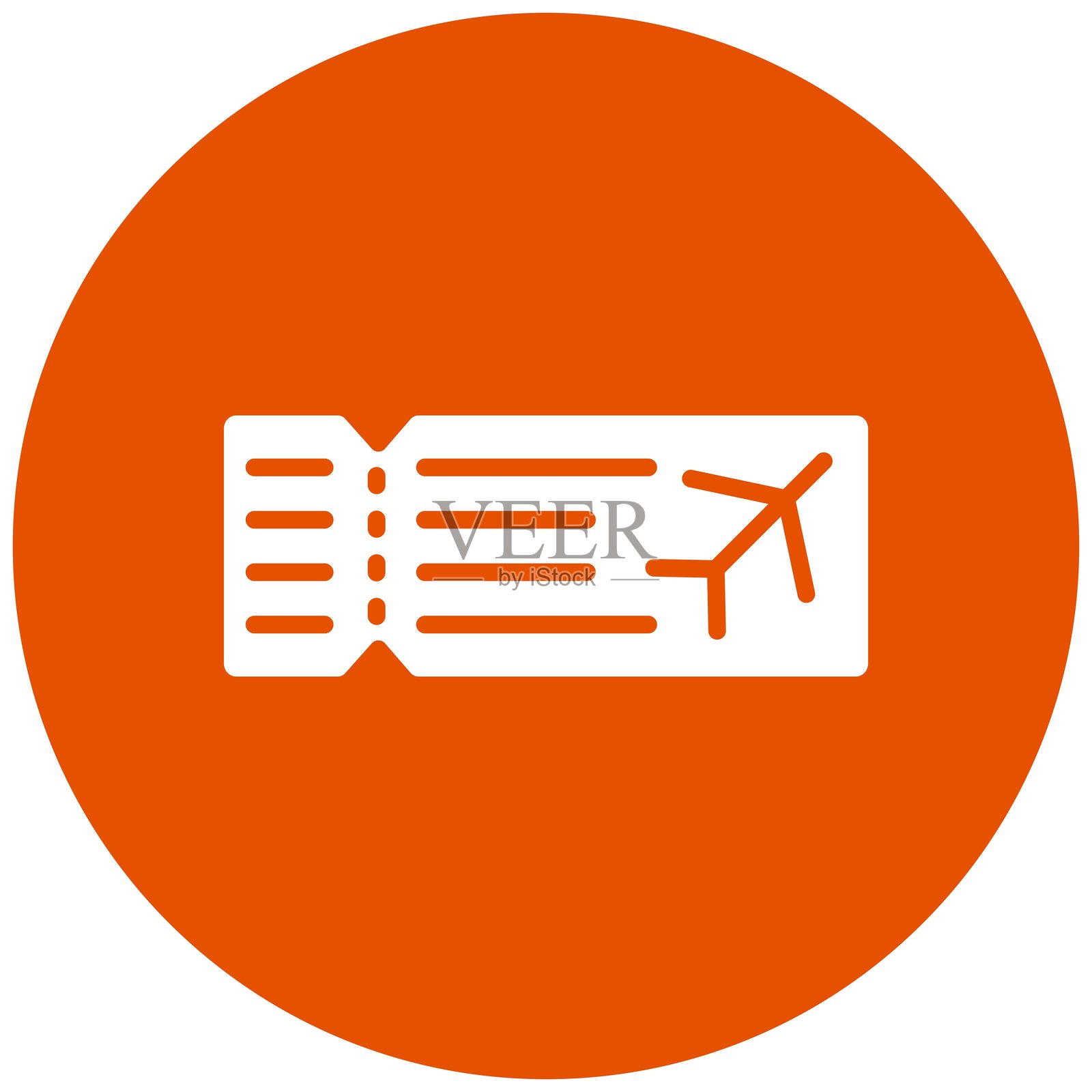 飞机票矢量图标设计插图插画图片素材