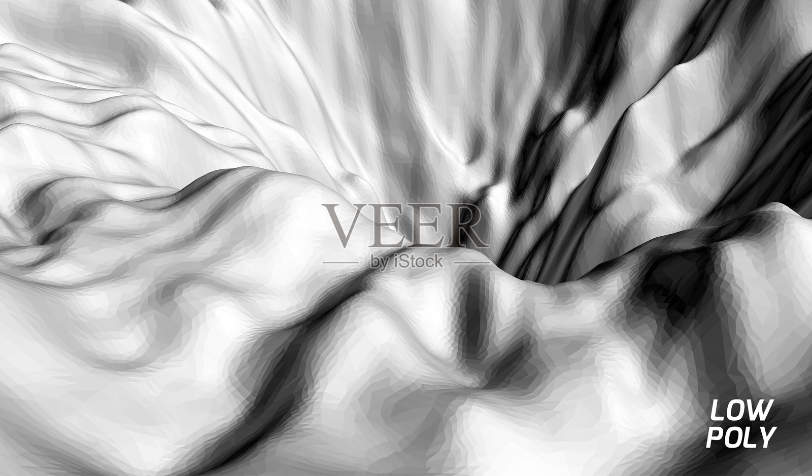 地质背景。火山景观。用于海报、封面、横幅或标牌的3D矢量插图。插画图片素材