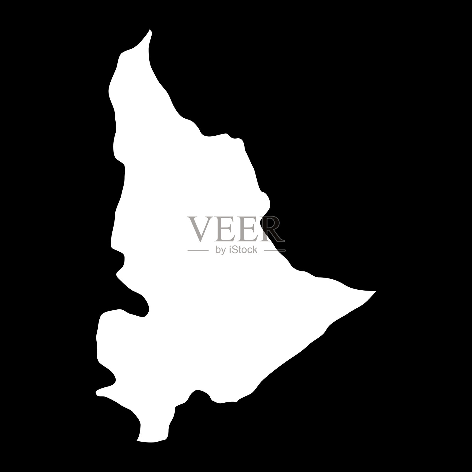 毛里求斯普莱恩斯·维尔赫姆斯区地图，行政区划。矢量插图。插画图片素材