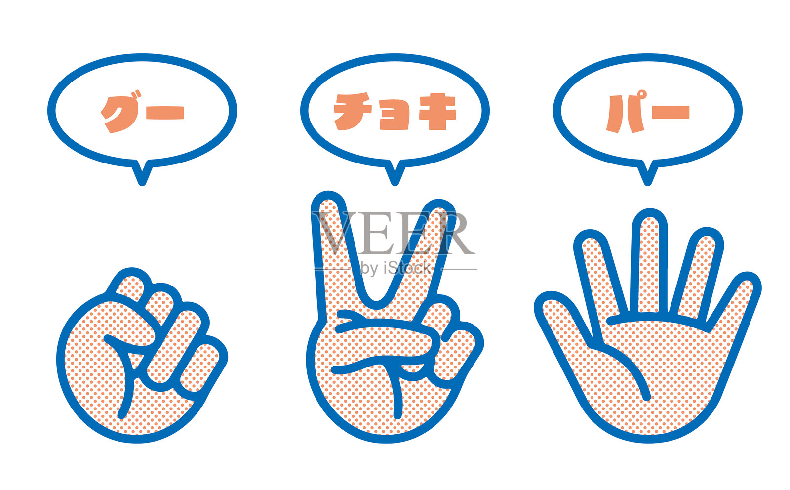 剪刀石头布插图！Guchokipa设计插画图片素材