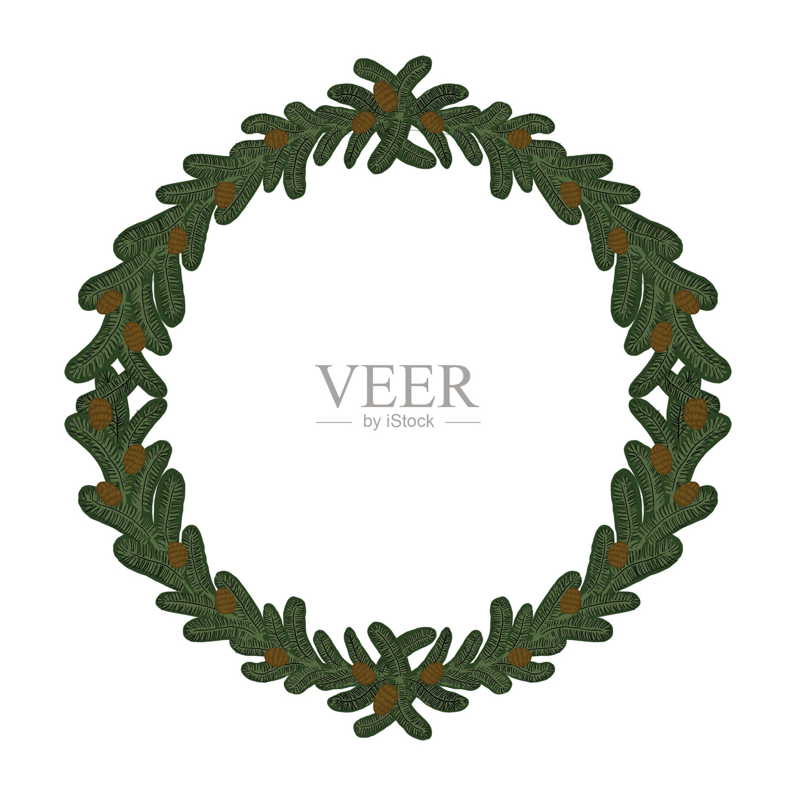 简单的花环用于logo或网站照片摄影图片