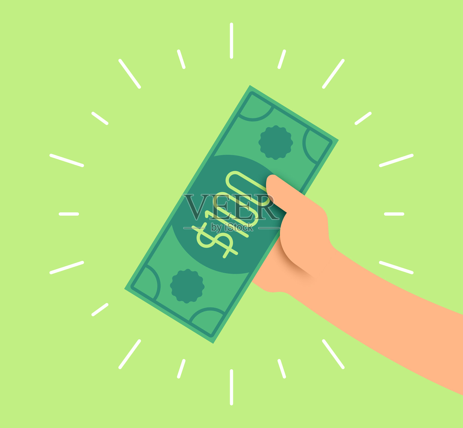 用现金支付某物插画图片素材