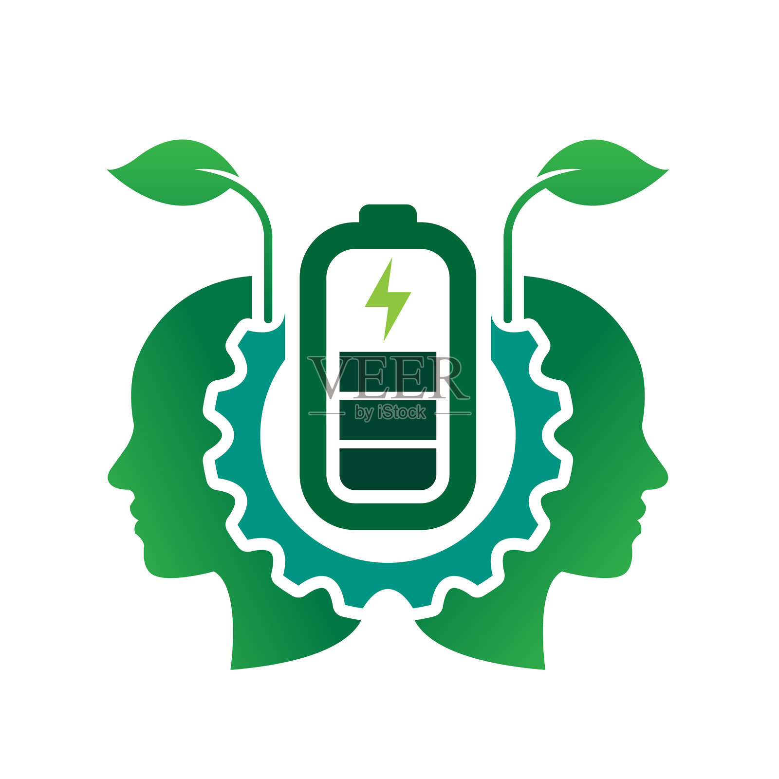 生态能源图标概念插画图片素材