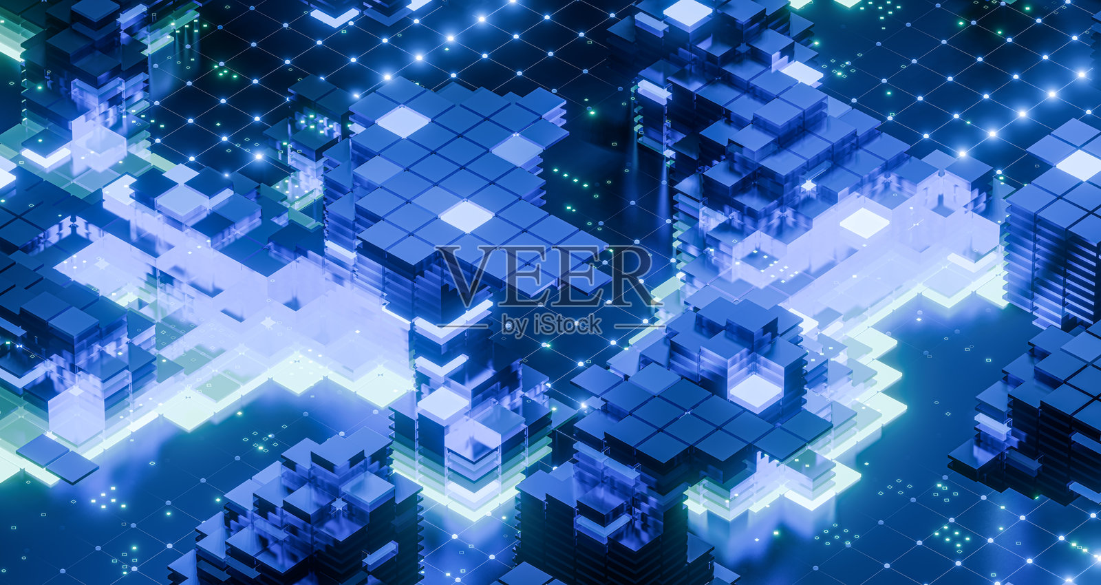 未来背景技术大数据中心。照片摄影图片