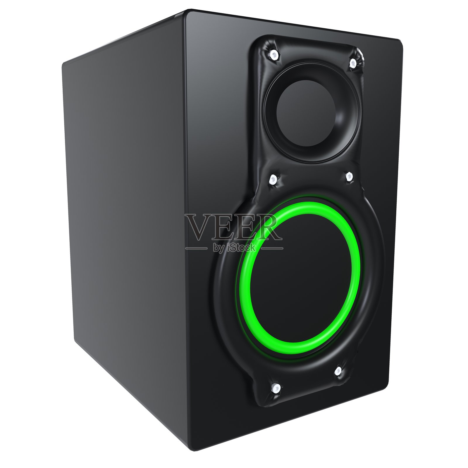 说话者在白色背景上孤立照片摄影图片