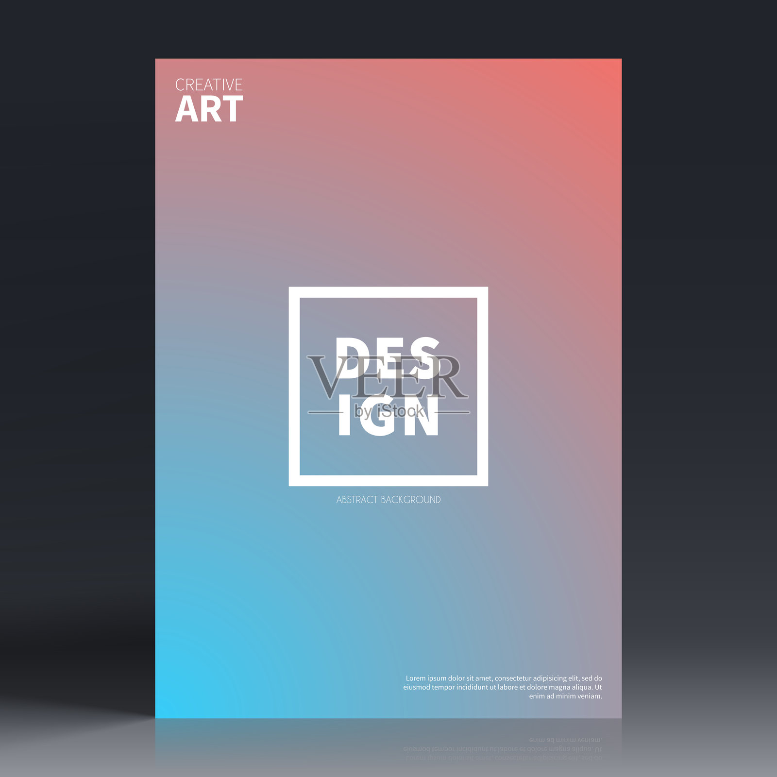 宣传册模板布局，红色封面设计，商业年度报告，传单，杂志插画图片素材