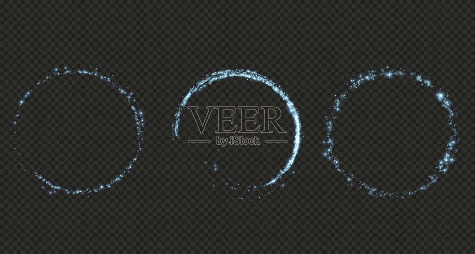 霓虹蓝色框架的烟雾云。五彩霓虹光漩涡或传送门框架。霓虹速度地狱隧道插图。蓝色、绿色、粉色、白色、金色。插画图片素材