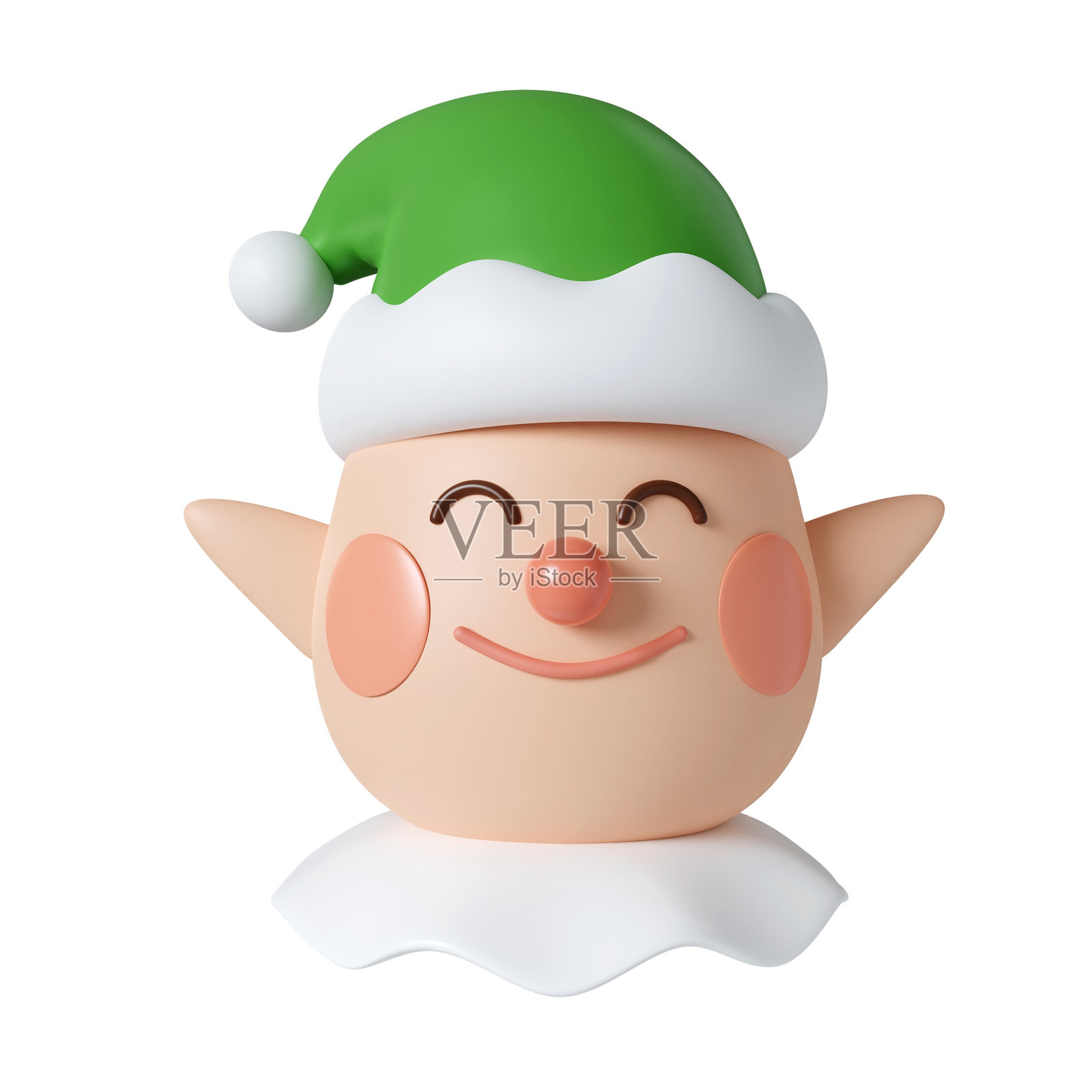 3d圣诞饼干图标。最小装饰的节日圆锥形树。新年的节日装饰。动画风格的3d设计元素。图标孤立在白色背景。矢量图照片摄影图片