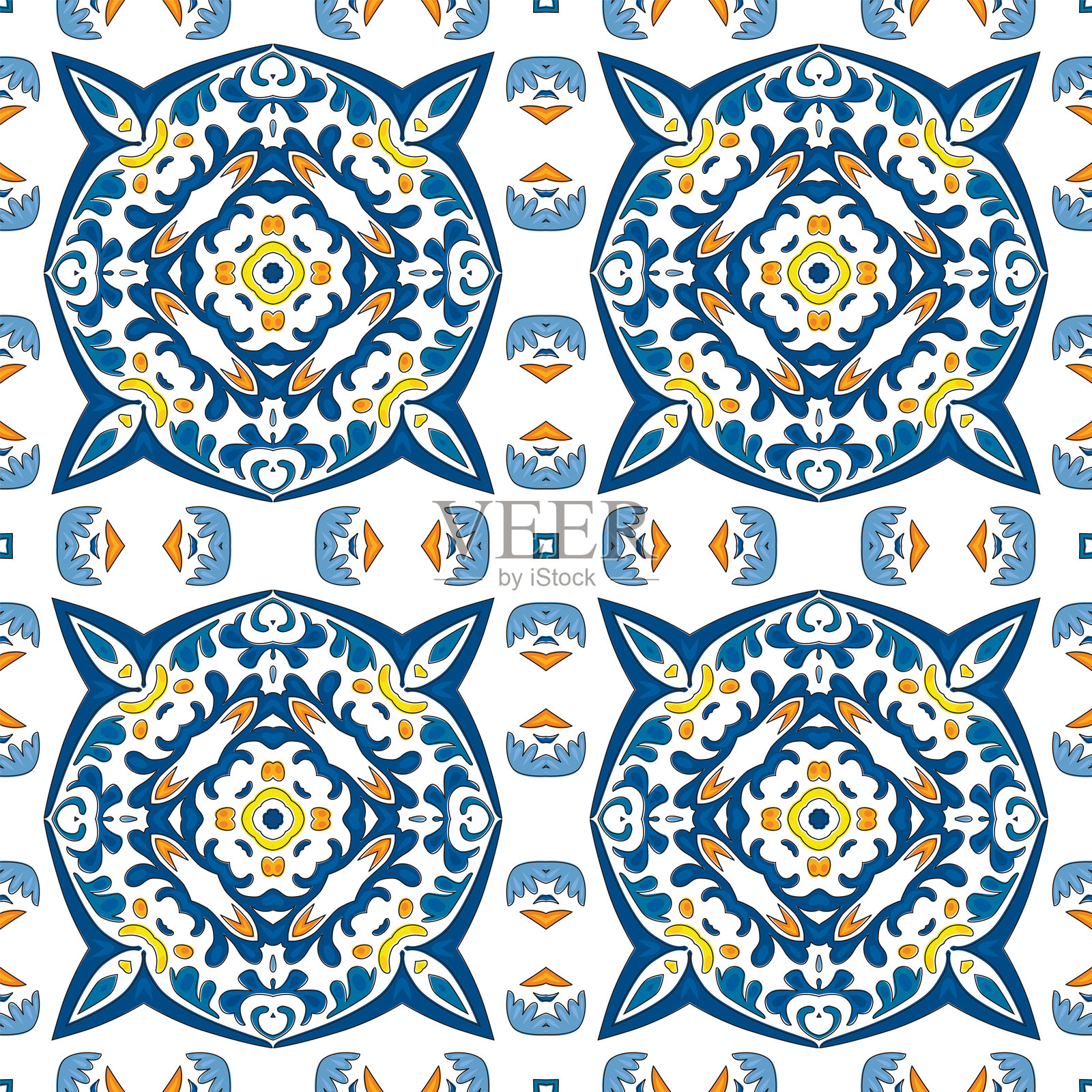 葡萄牙瓷砖插画图片素材