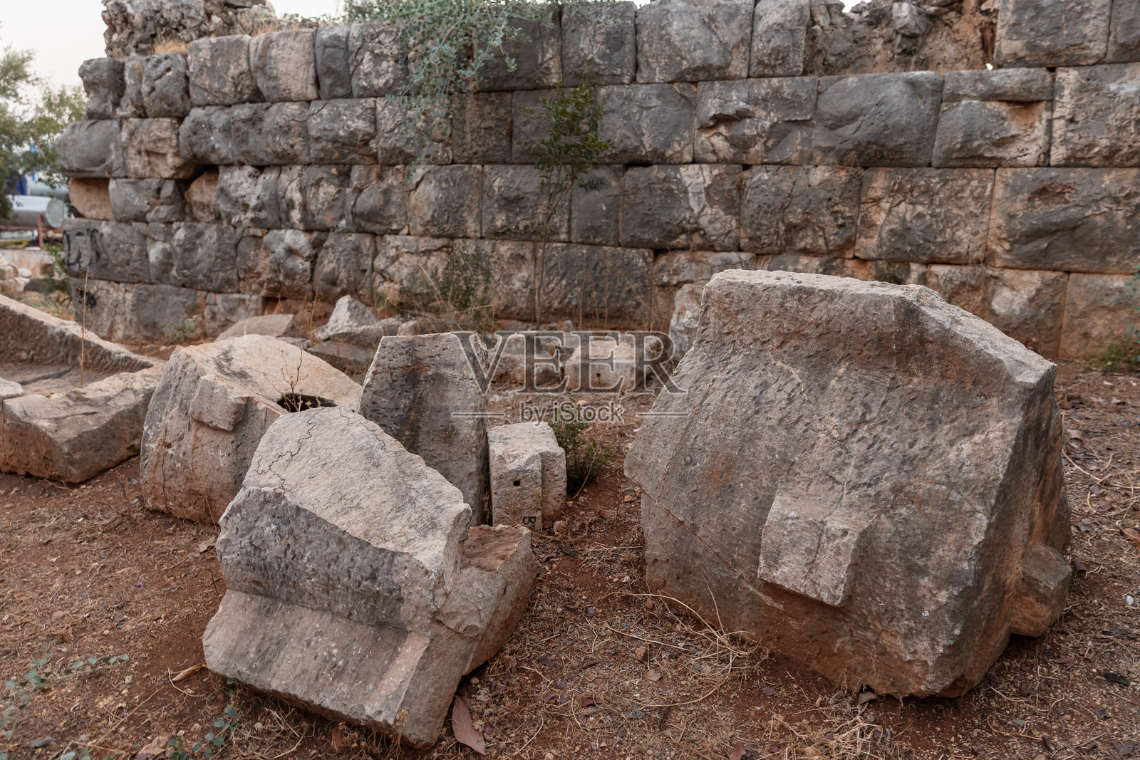 土耳其卡什废弃古宅的石头照片摄影图片