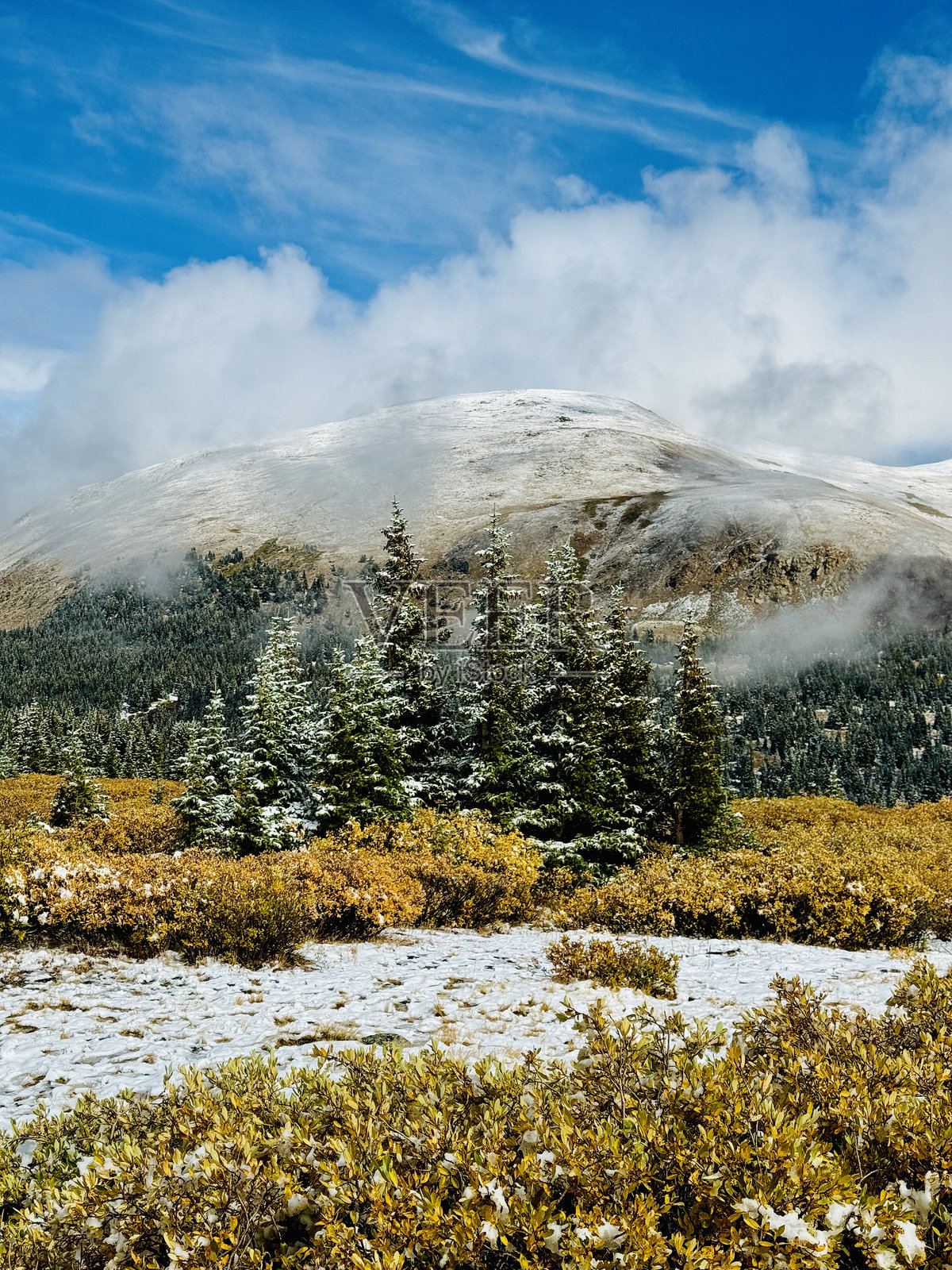 关内拉山口观景点，科罗拉多州照片摄影图片