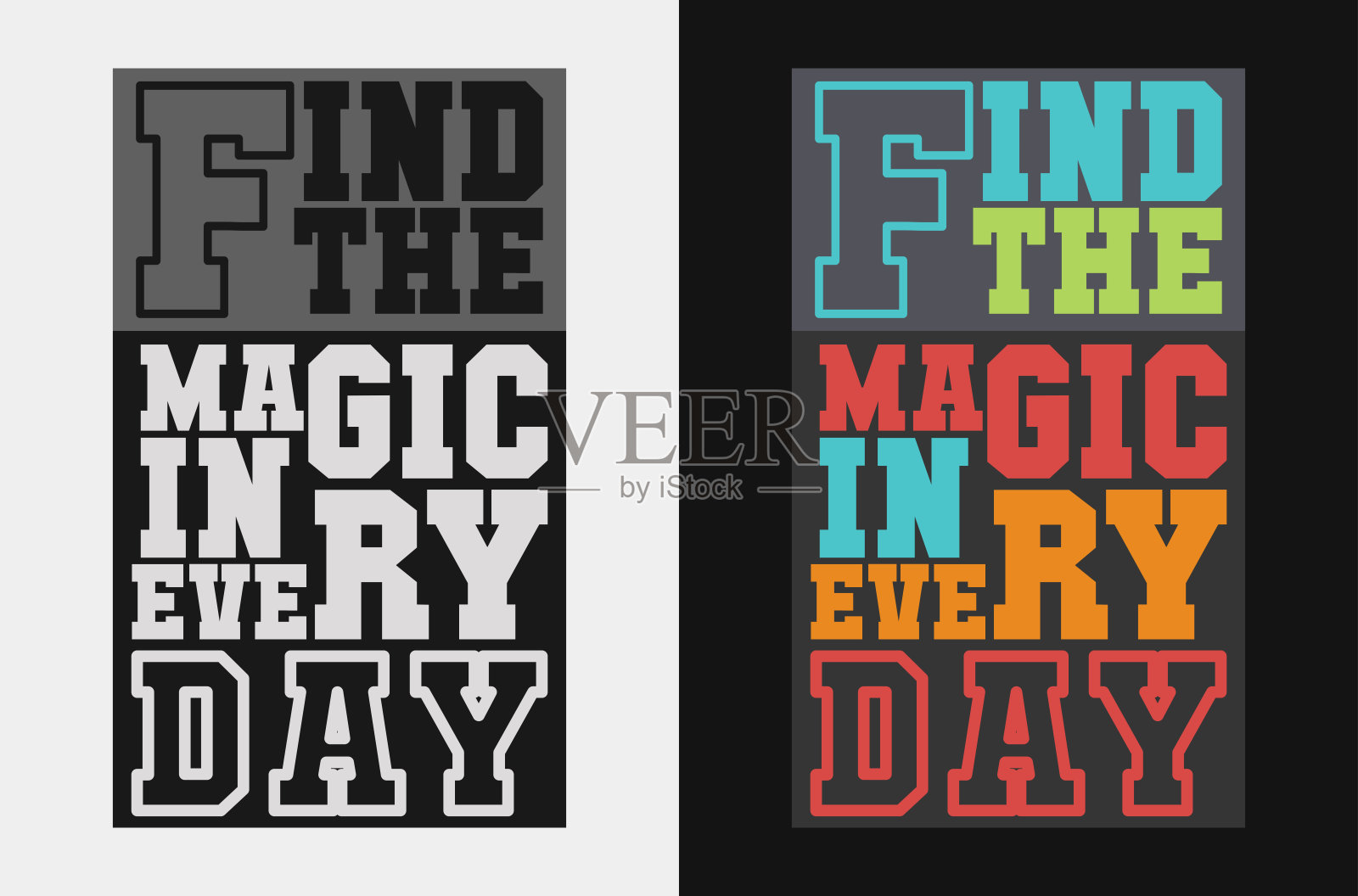 在每一天中发现魔力 积极的激励设计插画图片素材