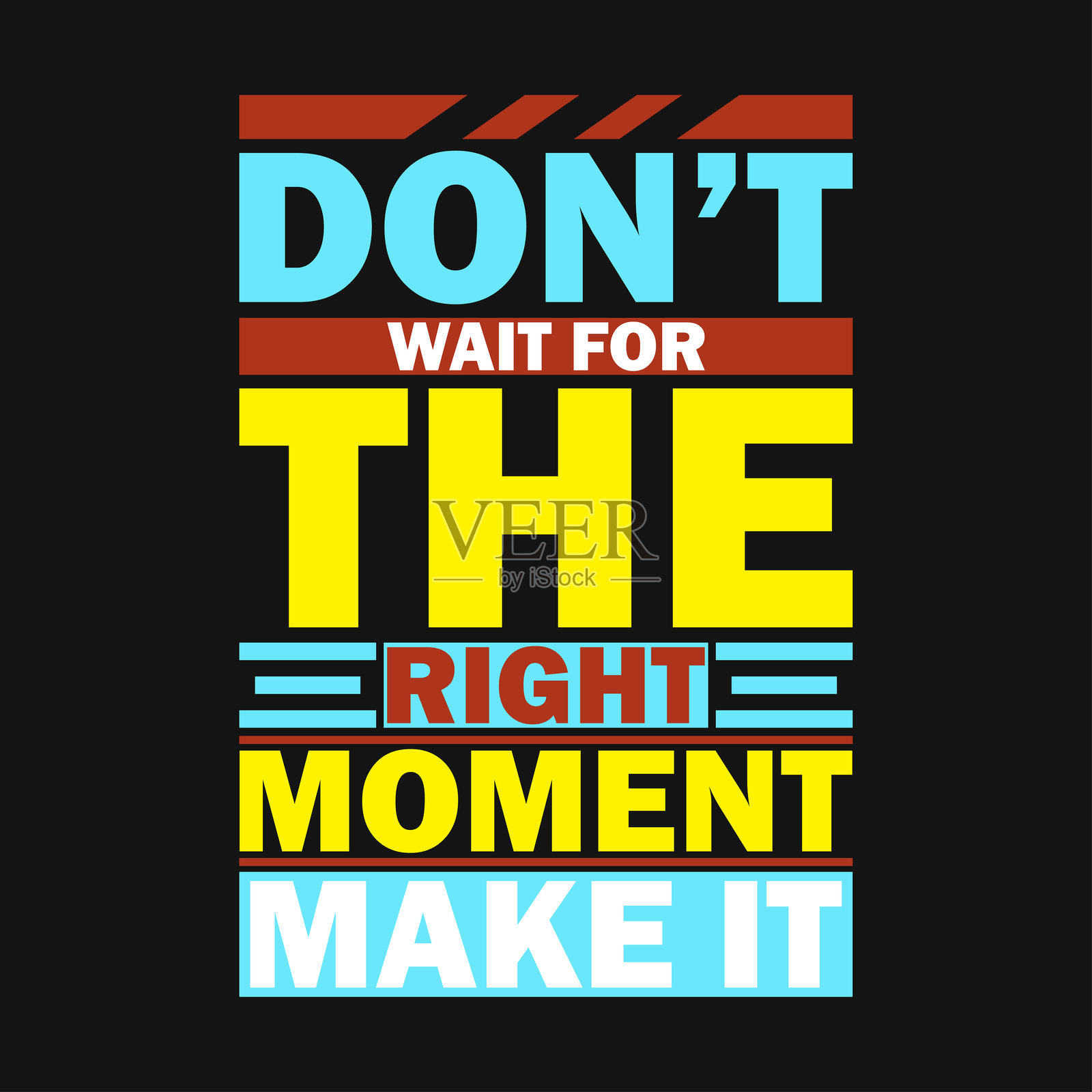 积极生活语录：创造时机图片插画图片素材