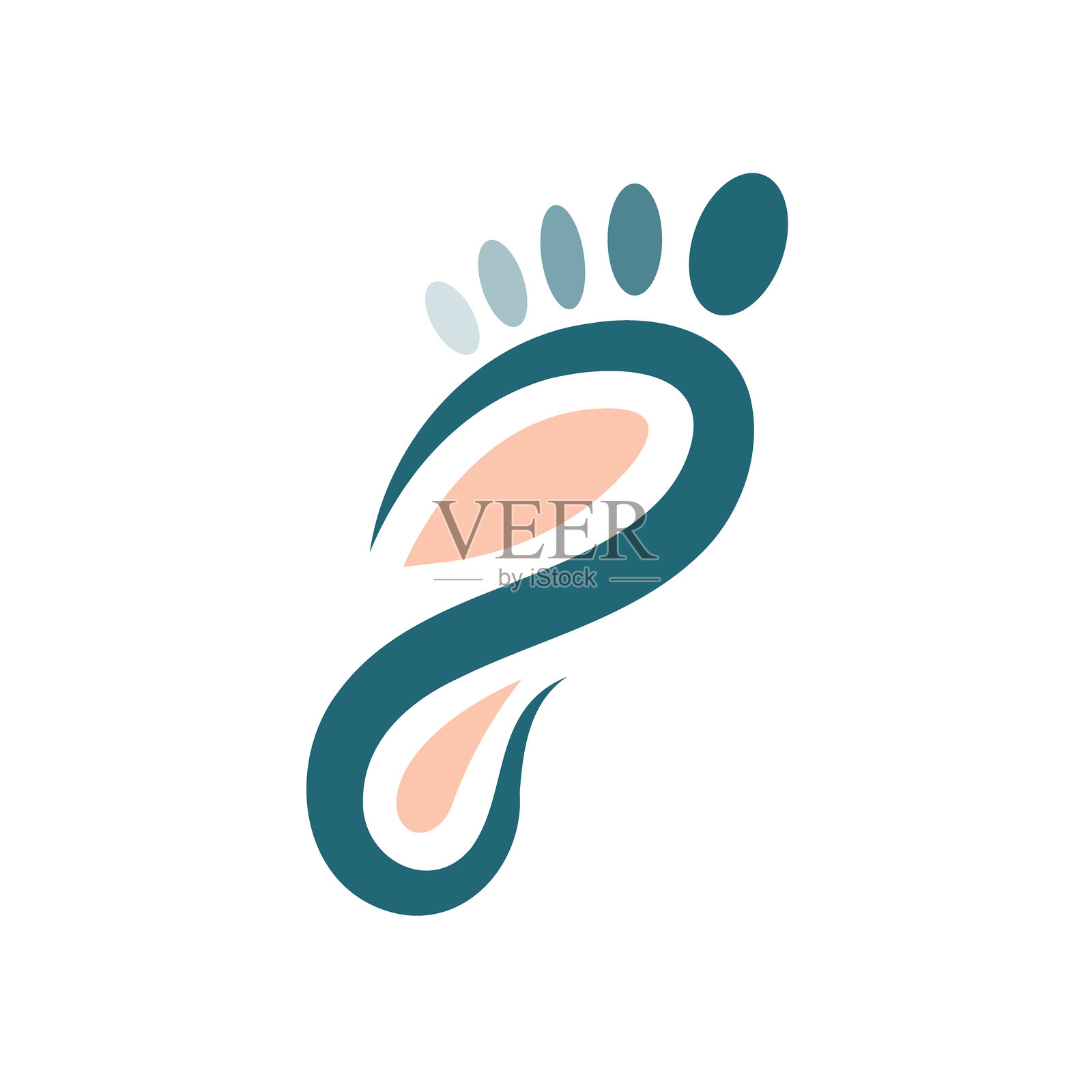 足部护理水疗按摩中心设计插画图片素材