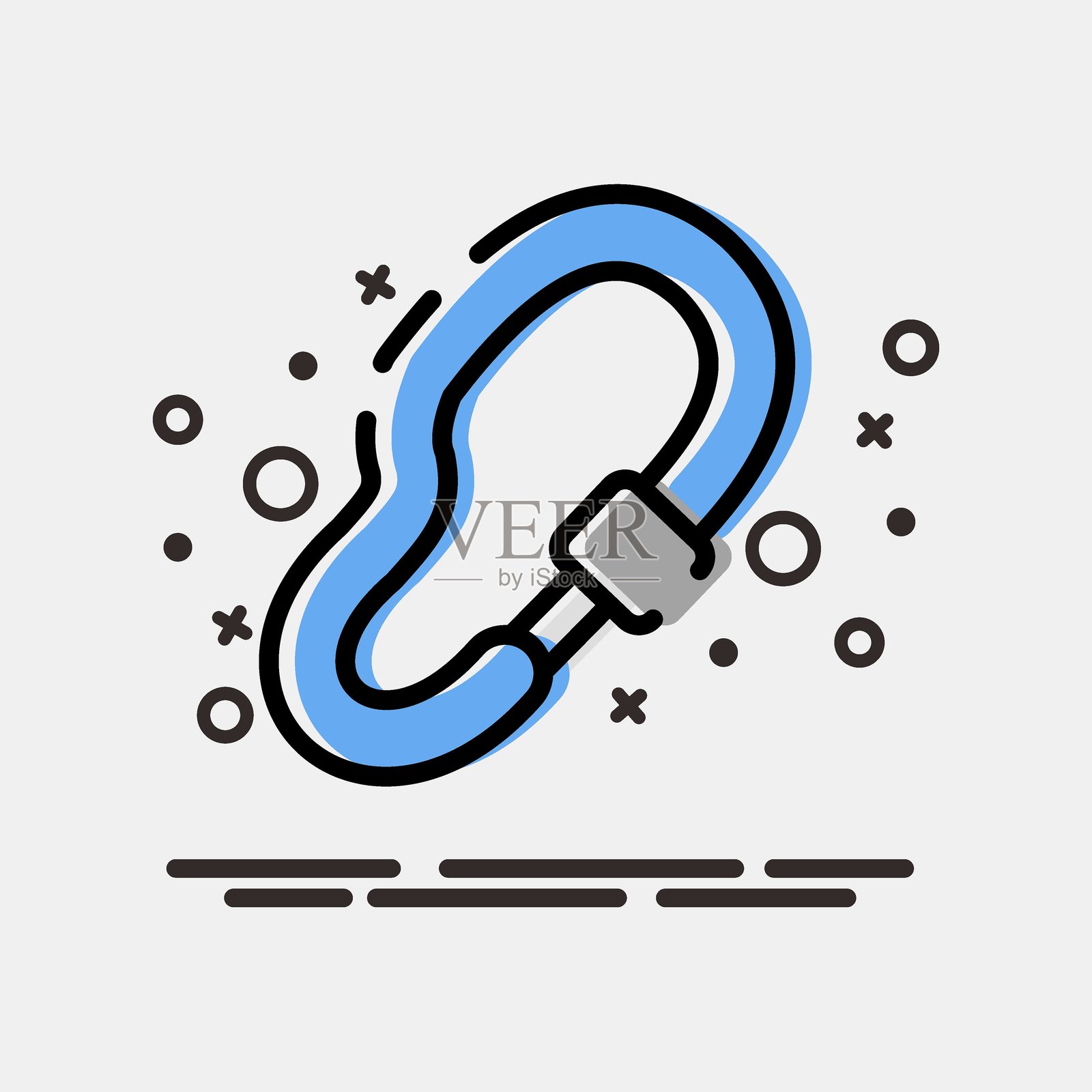 图标步枪。露营和冒险元素。MBE风格的图标。适合用于印刷品、海报、标志、广告、信息图表等。插画图片素材