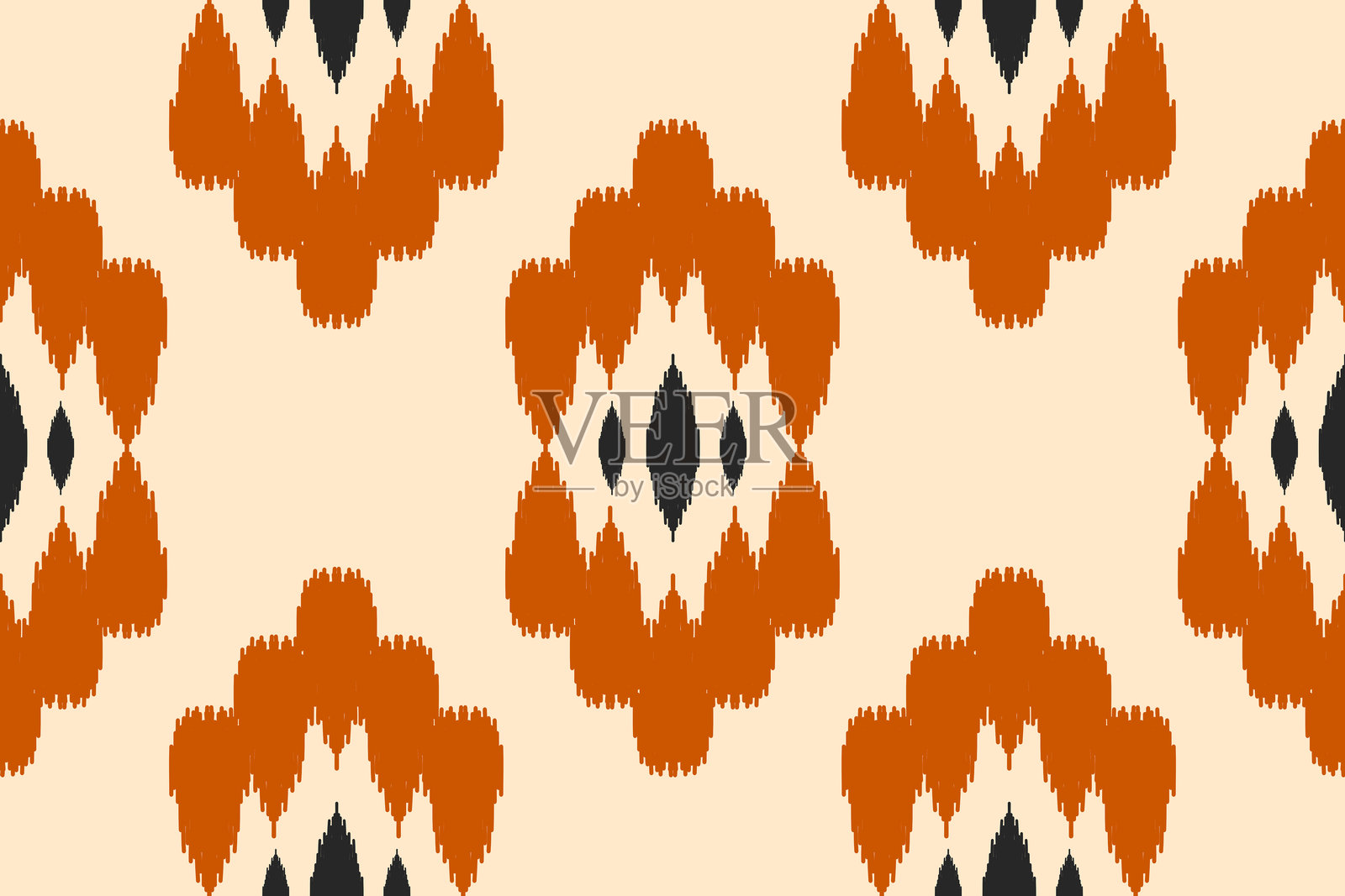 织物伊卡特图案艺术。几何民族无缝图案传统。美式、墨西哥风格。插画图片素材