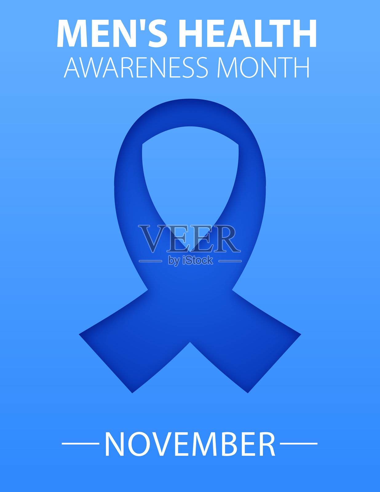 男性健康意识月插画图片素材