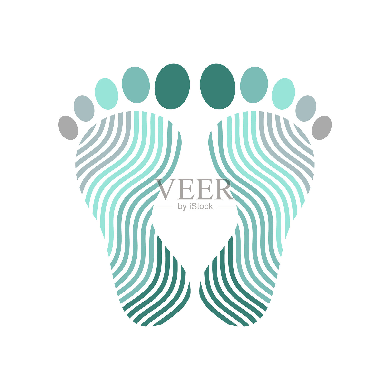 足部护理水疗按摩中心设计插画图片素材