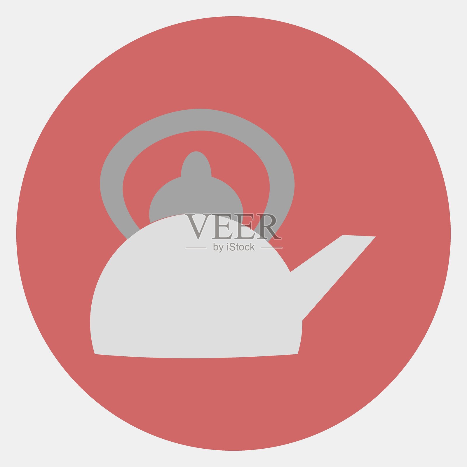 图标水壶。露营和冒险元素。彩色哑光风格的图标。适合用于印刷品、海报、标志、广告、信息图表等。插画图片素材