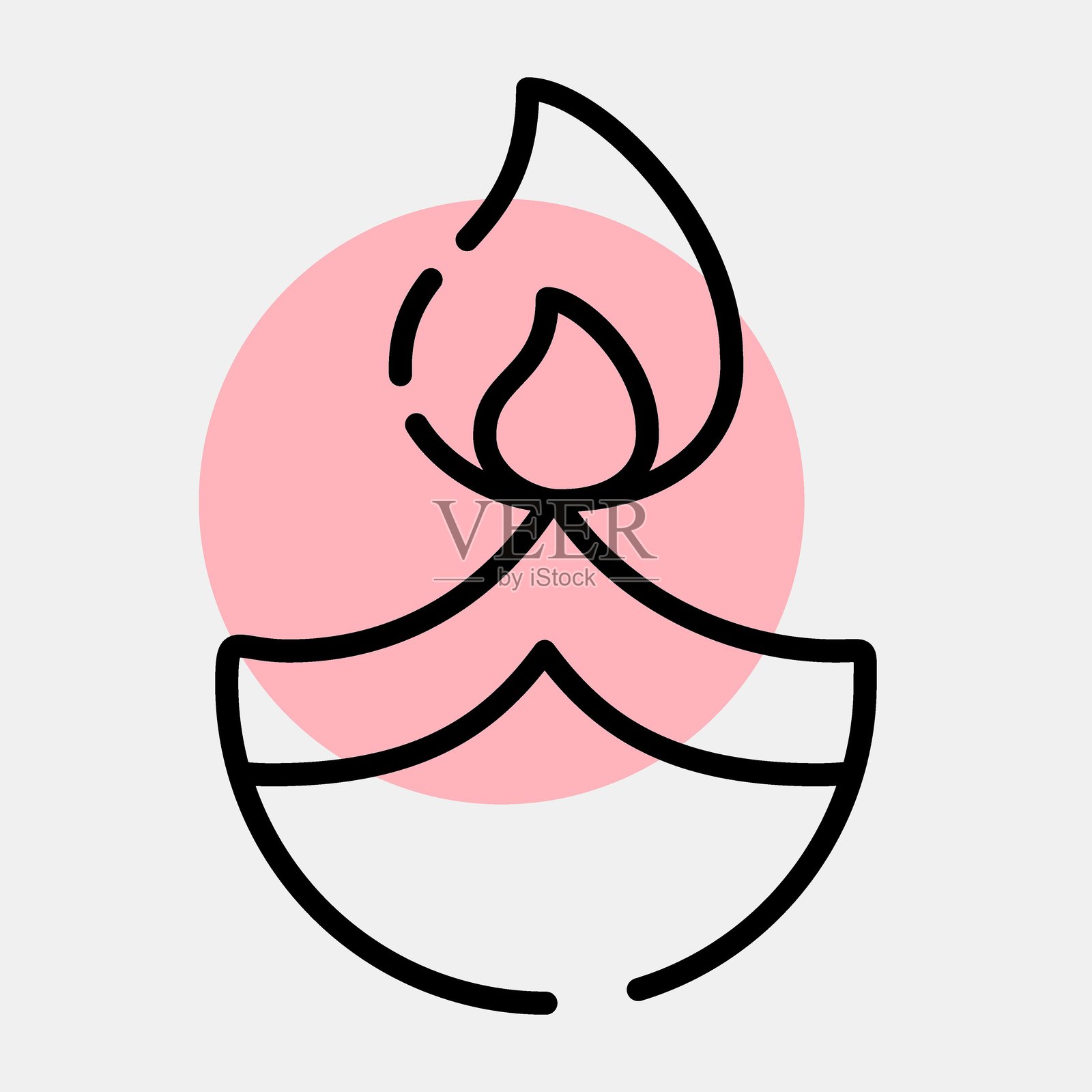 火焰灯图标。排灯节庆祝元素。彩色点状风格的图标。适合用于印刷、海报、标志、装饰、信息图表等。插画图片素材